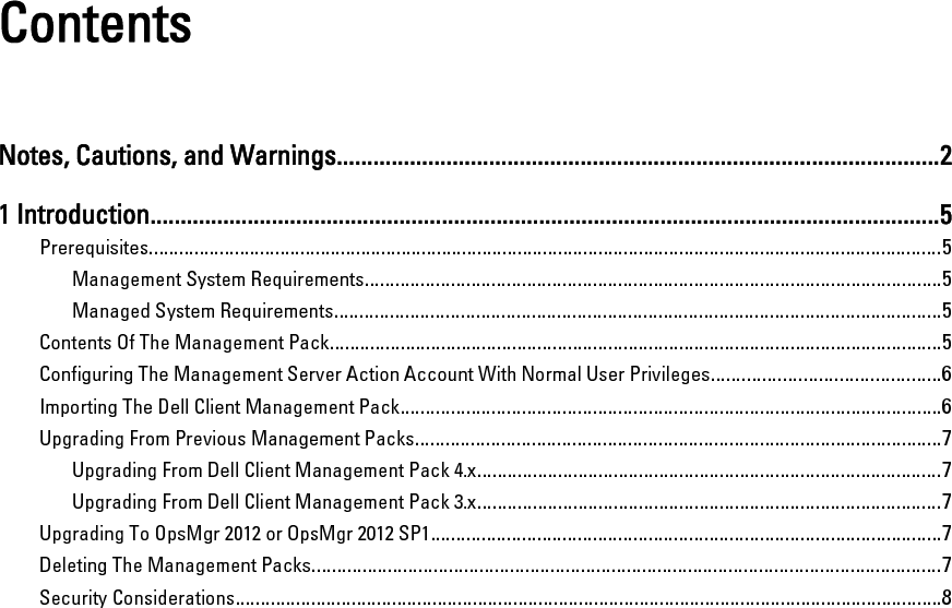 Page 4 of 8 - Dell Dell-Client-Management-Pack-Version-5-0-For-Microsoft-System-Center-Operations-Manager-Quick-Start-Guide- Client Management Pack Version 5.0 For Microsoft System Center Operations Manager Installation Guide  Dell-client-management-pack-version-5-0-for-microsoft-system-center-operations-manager-quick-start-guide