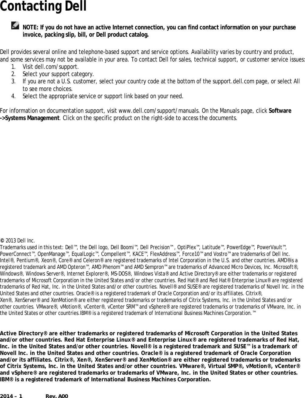 Page 6 of 6 - Dell Dell-Client-Management-Pack-Version-5-1-For-Microsoft-System-Center-Operations-Manager-Owners-Manual- Client Management Pack Version 5.1 For Microsoft System Center Operations Manager Release Notes  Dell-client-management-pack-version-5-1-for-microsoft-system-center-operations-manager-owners-manual