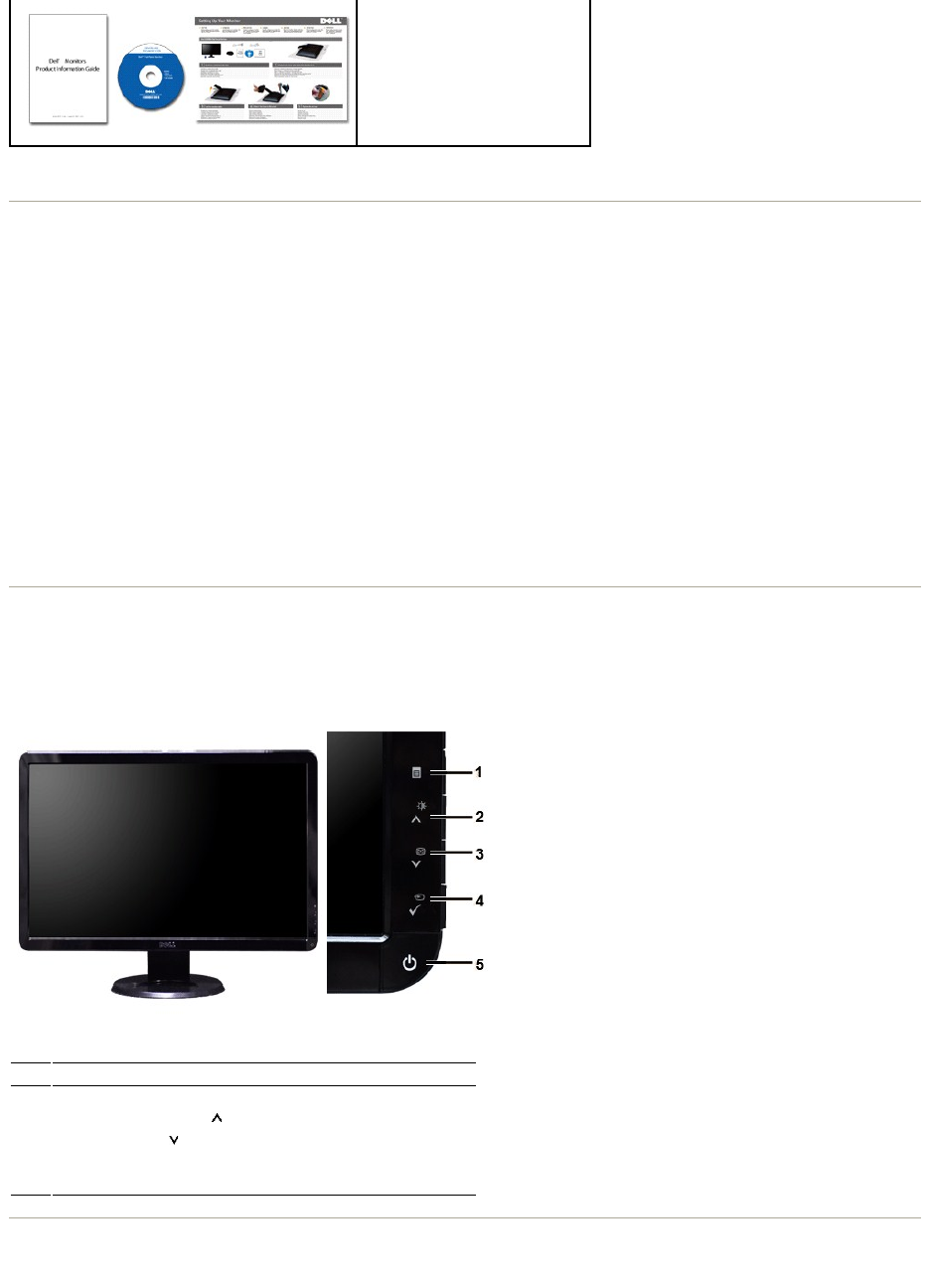 Dell Computer Monitor S2209W Users Manual User Guide Operating Instructions