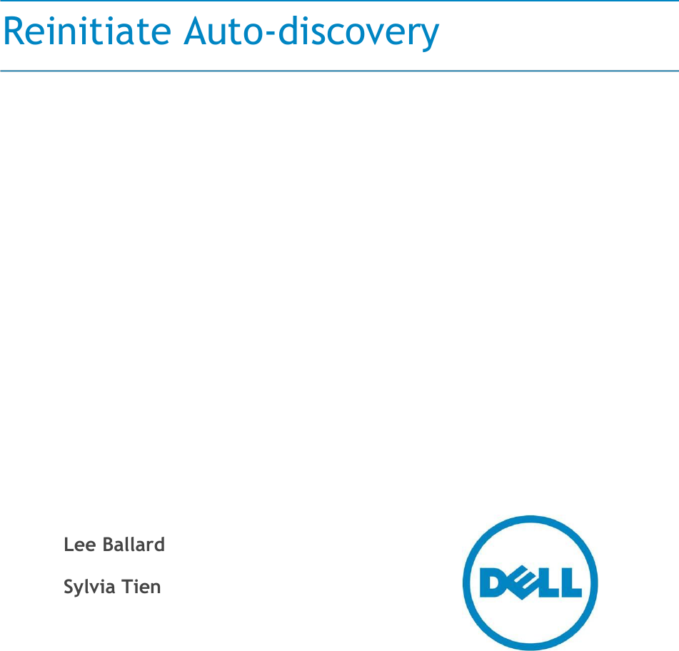 Page 1 of 12 - Dell Dell-Dell-Lifecycle-Controller-1-2-White-Paper- Re-initiate Auto Discovery  Dell-dell-lifecycle-controller-1-2-white-paper