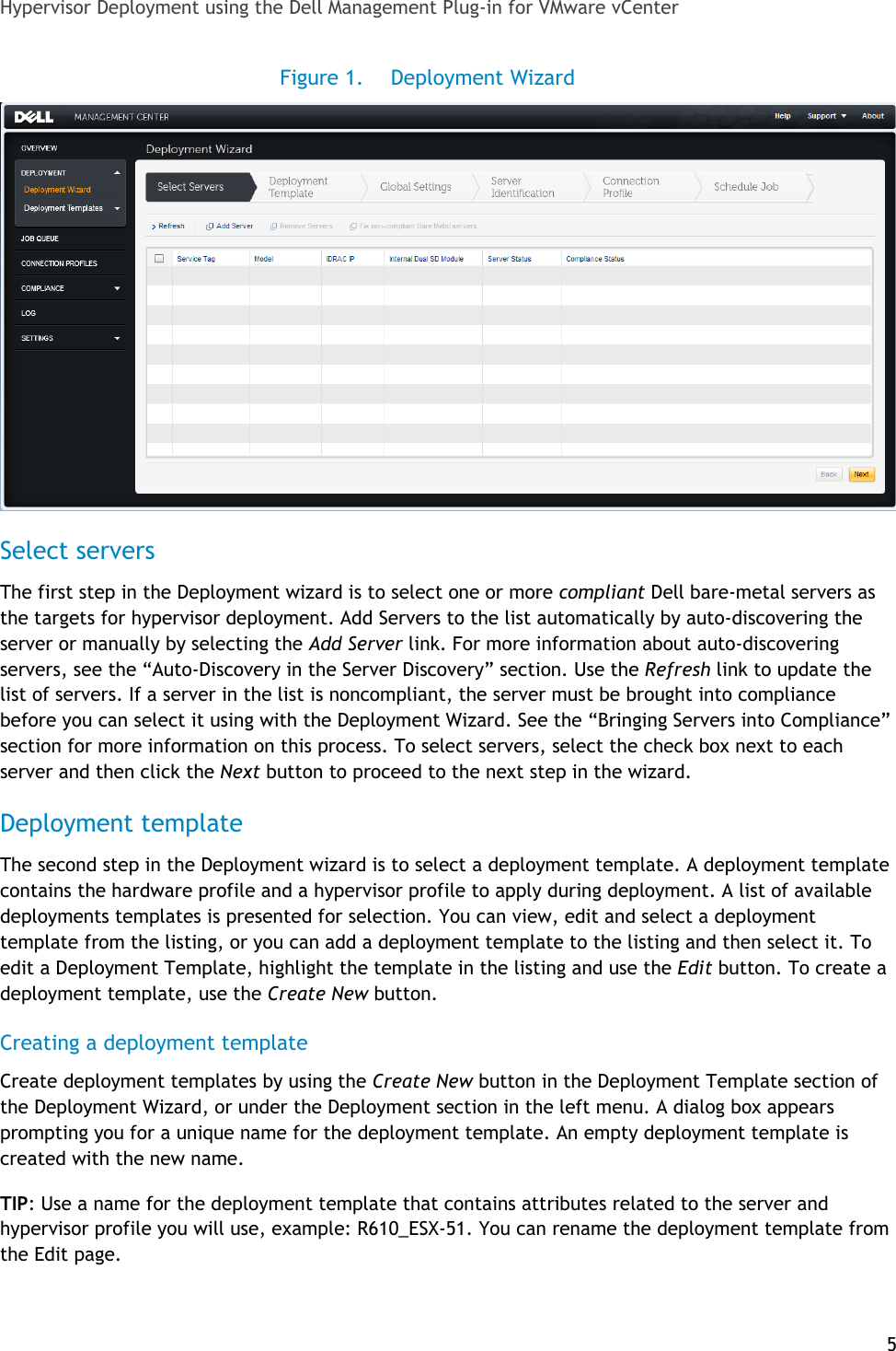 Page 5 of 11 - Dell Dell-Dell-Management-Plug-In-For-Vmware-Vcenter-1-6-Deployment-Guide- Management Plug-in  Dell-dell-management-plug-in-for-vmware-vcenter-1-6-deployment-guide