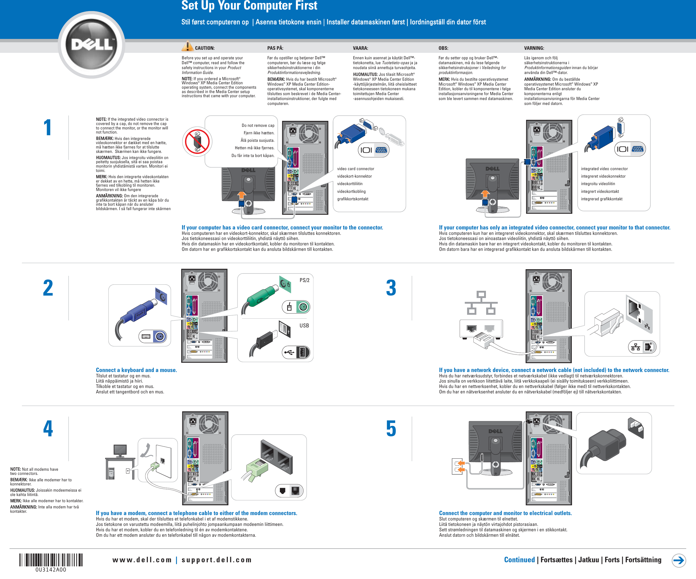 Page 1 of 2 - Dell Dell-Dimension-0U3142A00-Users-Manual-  Dell-dimension-0u3142a00-users-manual