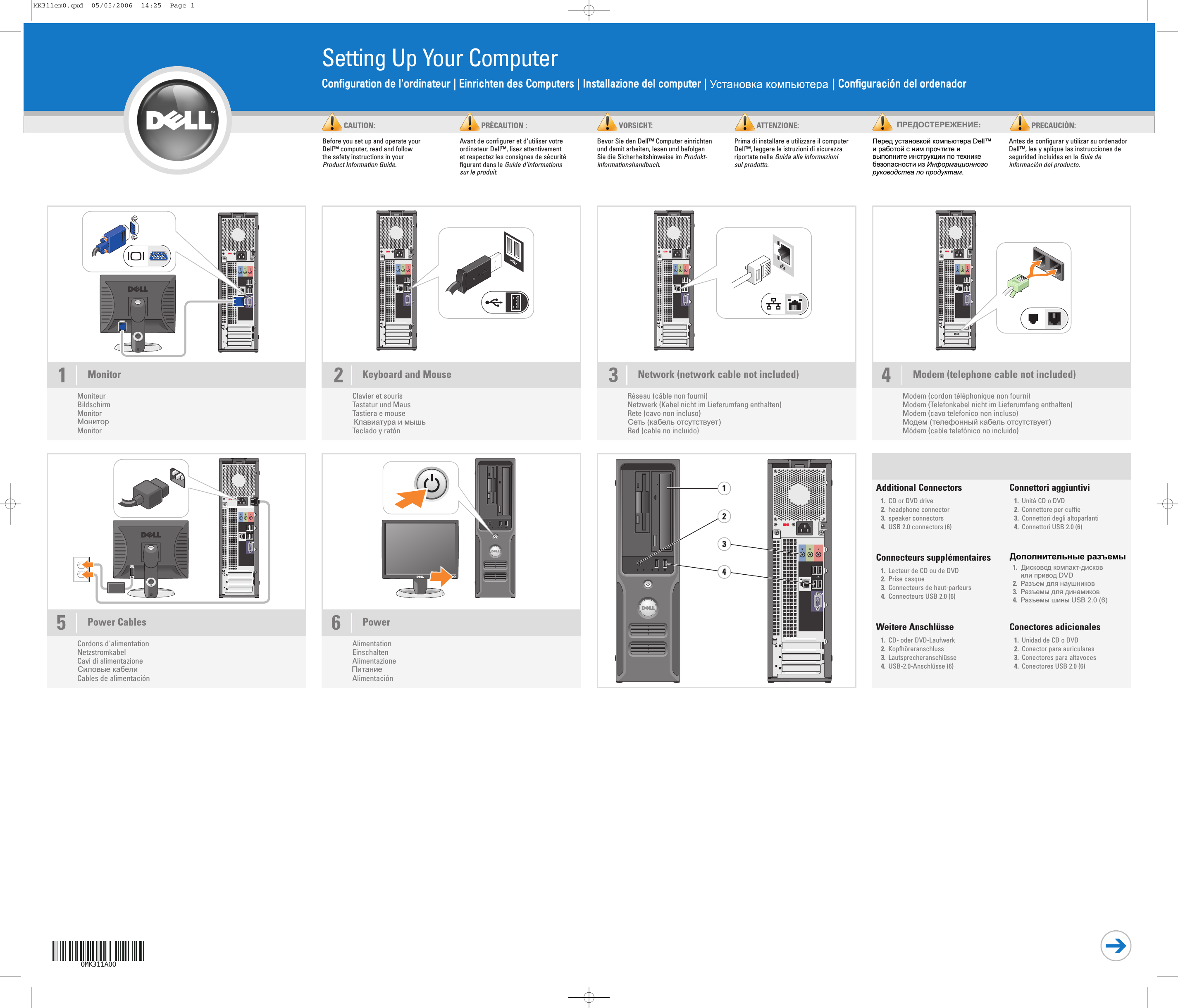 Page 1 of 2 - Dell Dell-Dimension-3100C-Setup-Diagram- Dimension 3100C Setup Diagram  Dell-dimension-3100c-setup-diagram