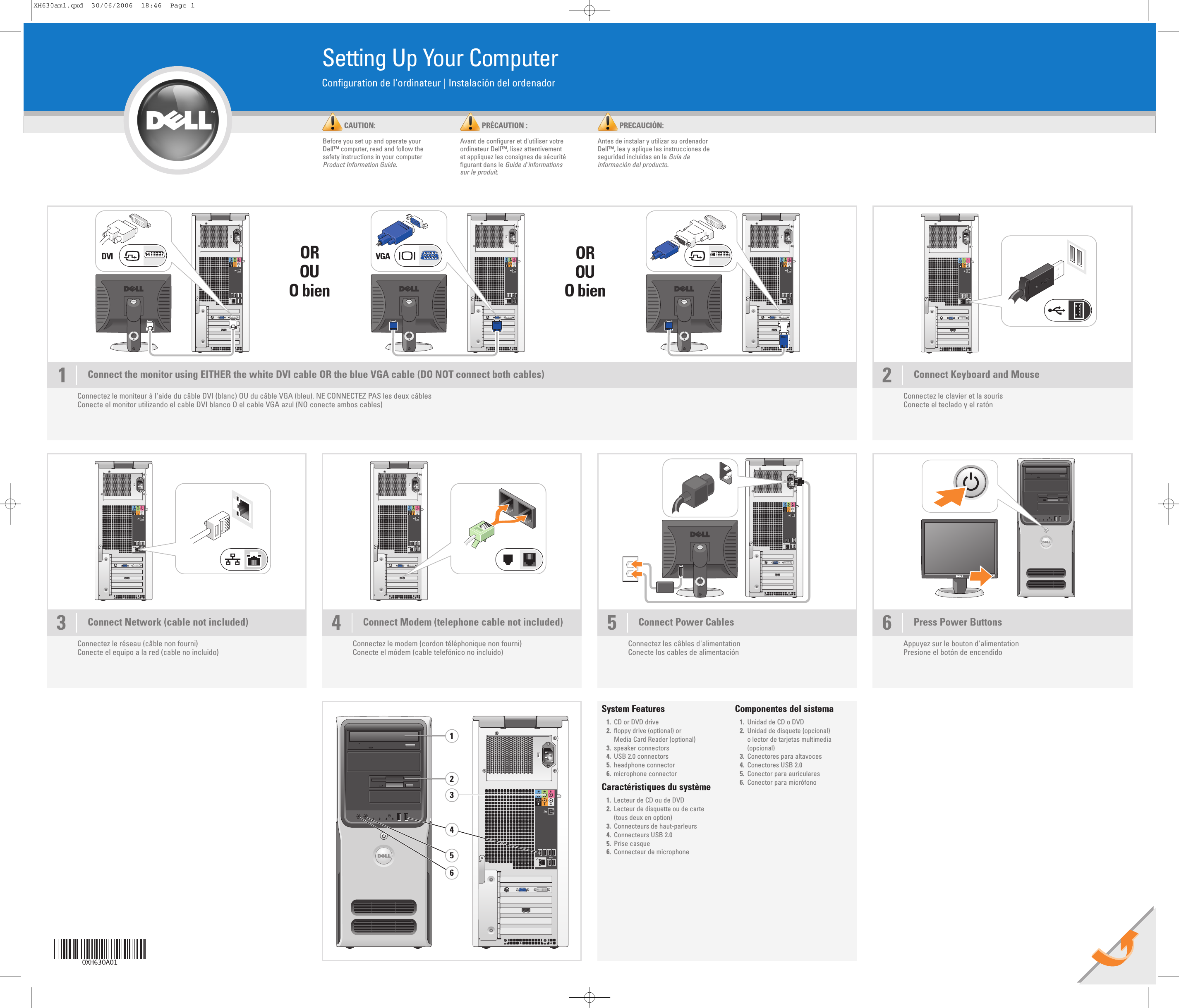 Page 1 of 2 - Dell Dell-Dimension-9200-Setup-Diagram- Dimension 9200 Setup Diagram  Dell-dimension-9200-setup-diagram