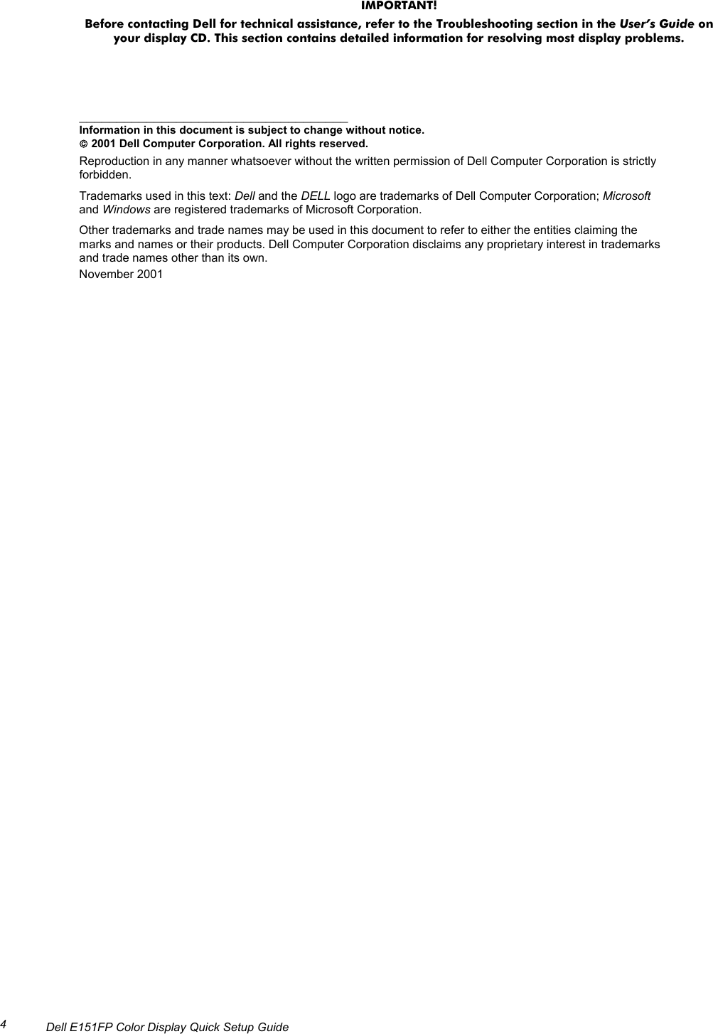 Page 4 of 4 - Dell Dell-E151Fp-Users-Manual-  Dell-e151fp-users-manual