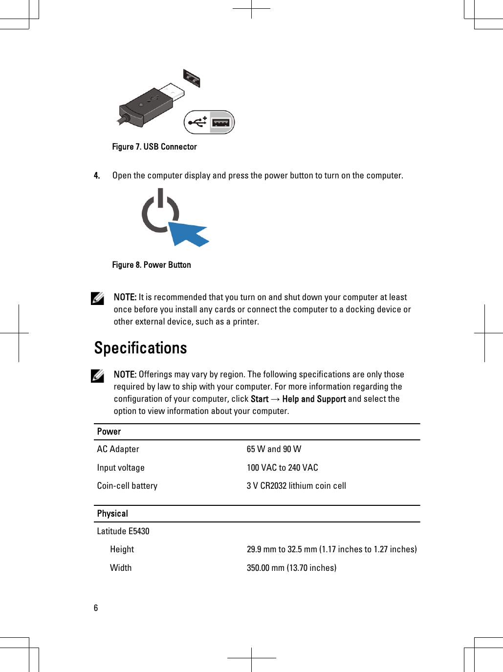 Page 6 of 8 - Dell Dell-E5430-Users-Manual- Setup And Features Information Tech Sheet  Dell-e5430-users-manual