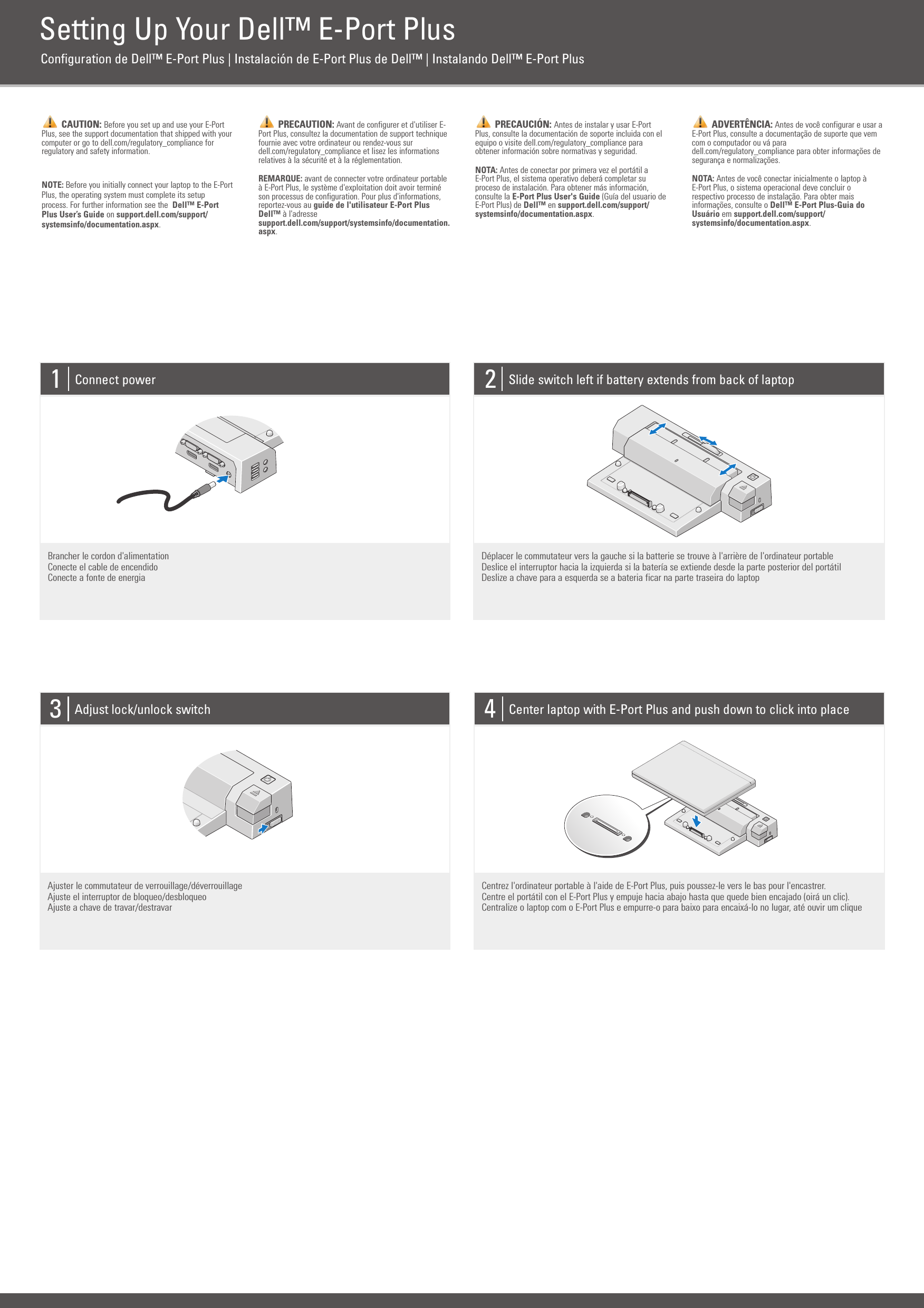 Page 1 of 2 - Dell Dell-E-Port-Plus-Setup-Diagram- Setup Diagram  Dell-e-port-plus-setup-diagram