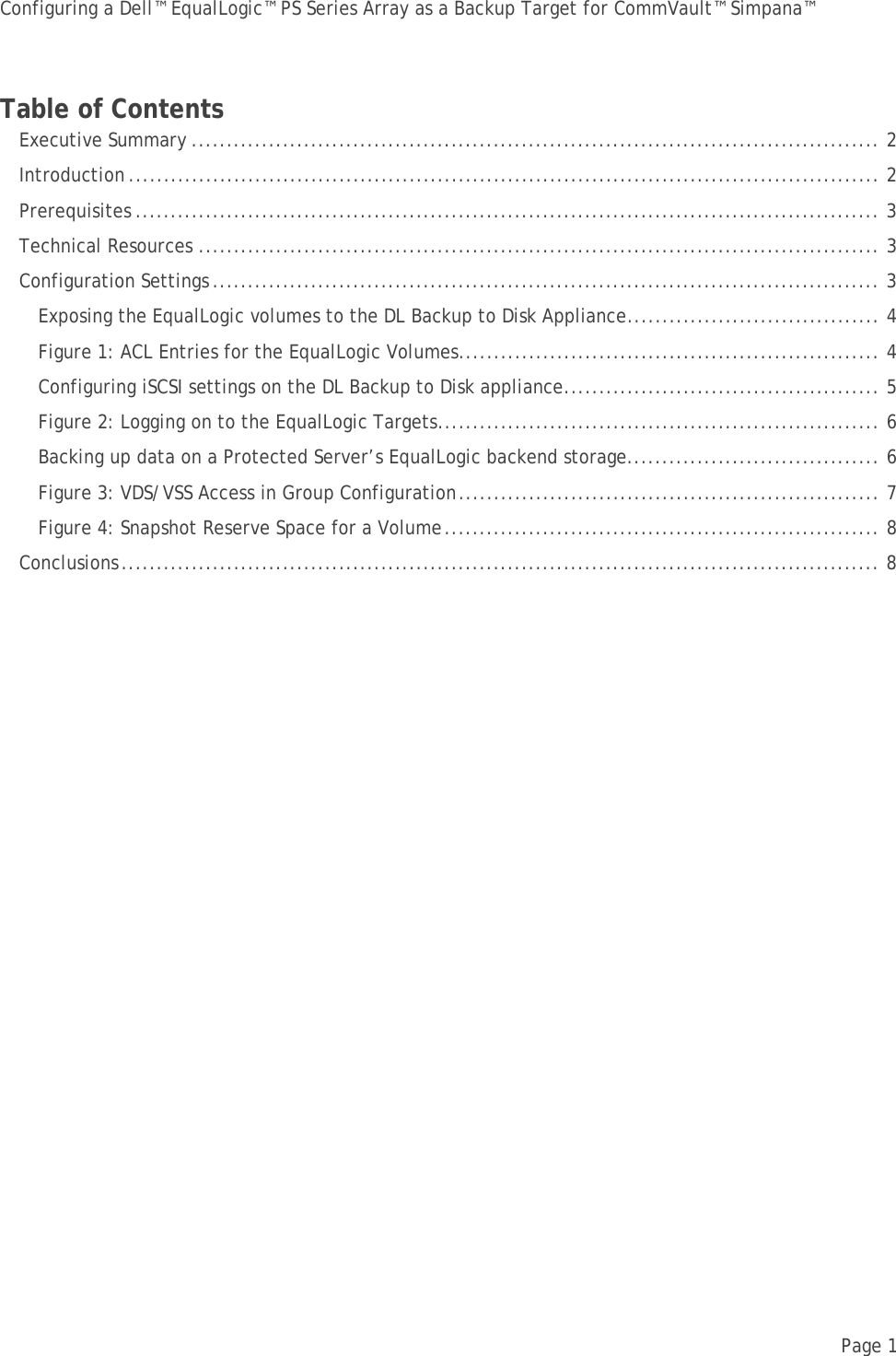 Page 3 of 10 - Dell Dell-Equallogic-Ps6510-Troubleshooting Configuring An EqualLogic PS Series Array As A Backup Target For CommVault Simpana-v1.1