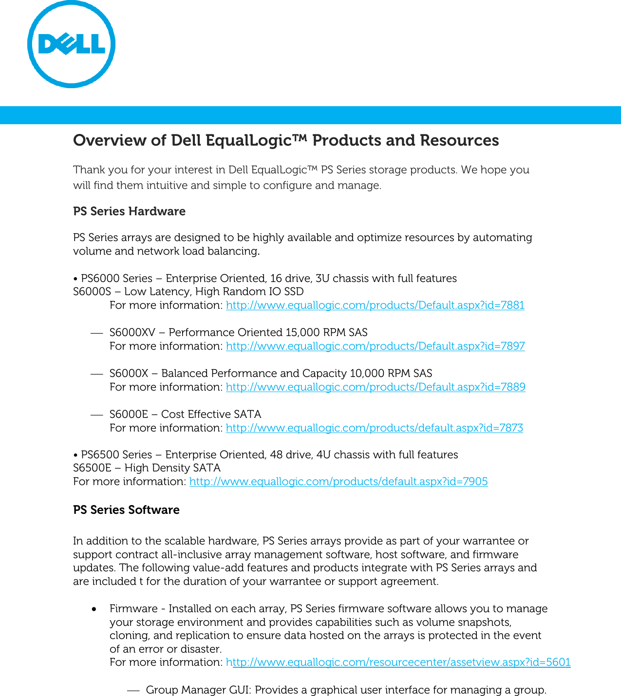 dell equallogic group manager software