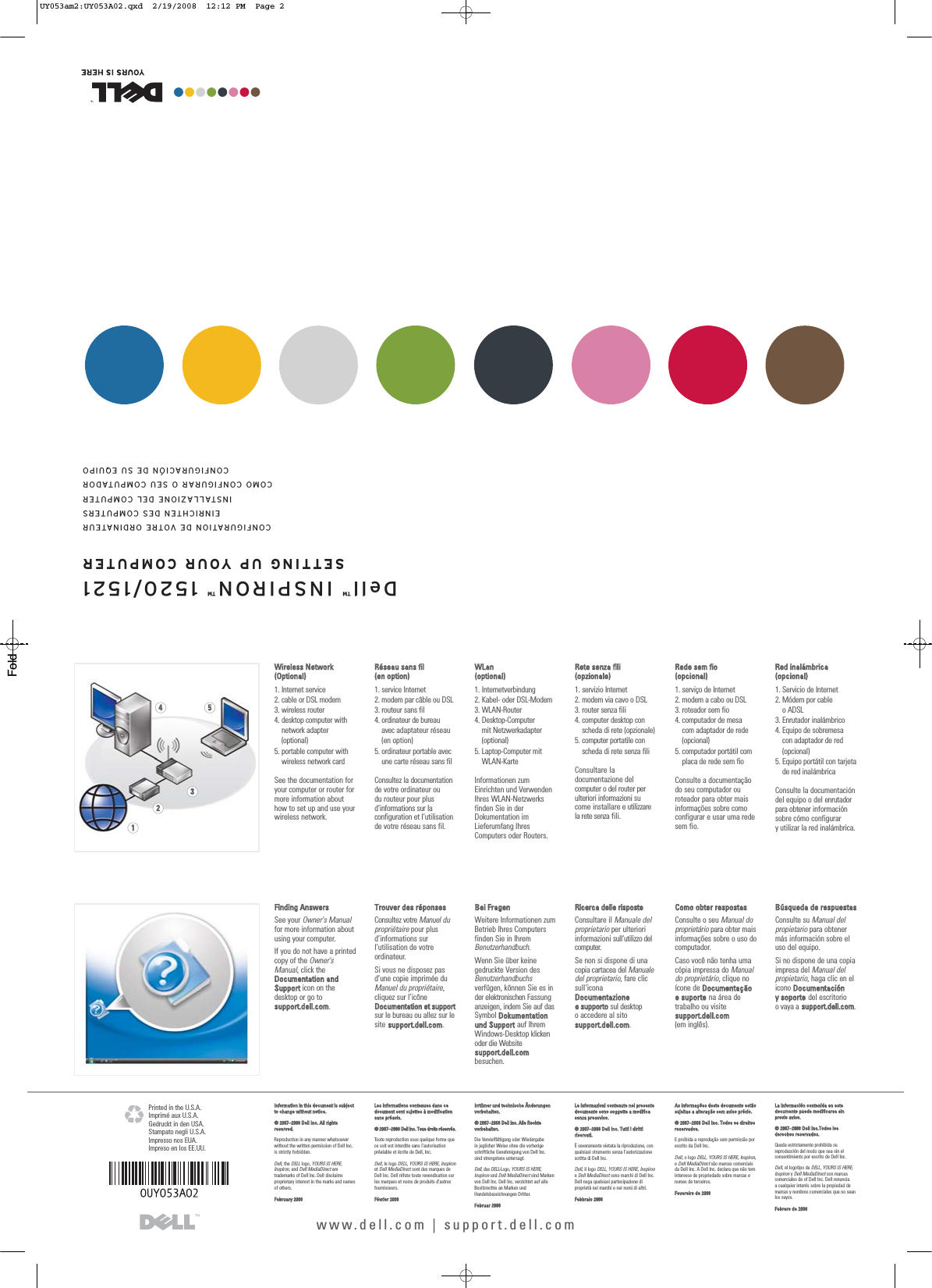 Page 2 of 2 - Dell Dell-Inspiron-1520-Setup-Diagram- Inspiron 1520 Setup Diagram  Dell-inspiron-1520-setup-diagram