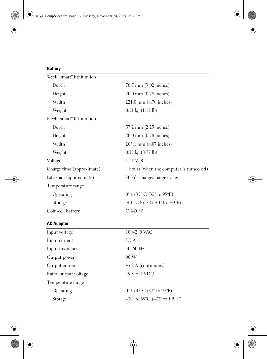 Page 5 of 8 - Dell Dell-Inspiron-1546-Specifications- Inspiron 1546 Comprehensive Specifications  Dell-inspiron-1546-specifications