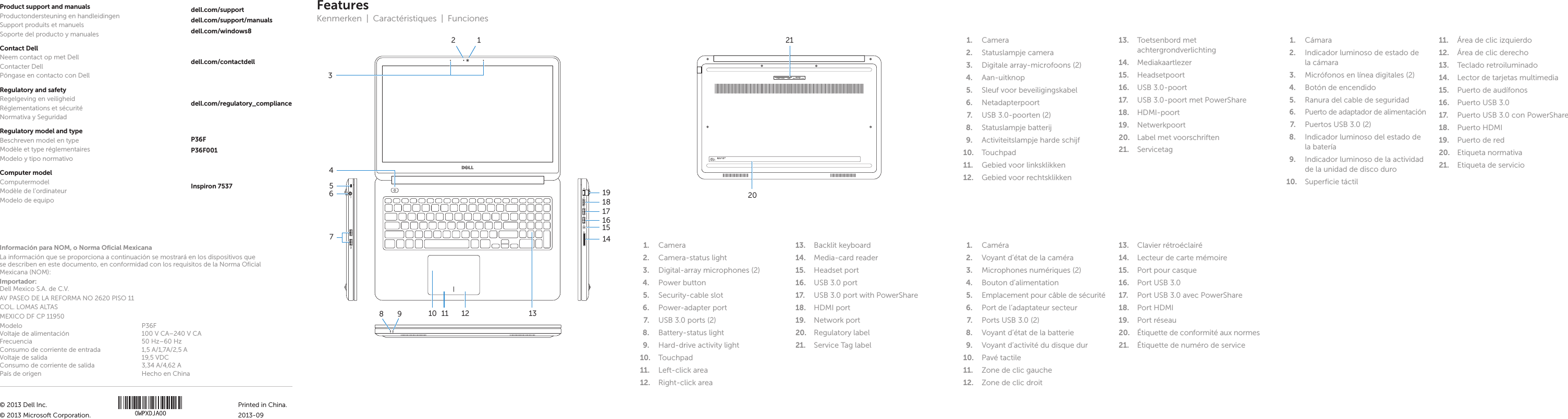 Page 2 of 2 - Dell Dell-Inspiron-15-7537-Quick-Start-Guide- Inspiron 15 7537 Quick Start Guide  Dell-inspiron-15-7537-quick-start-guide