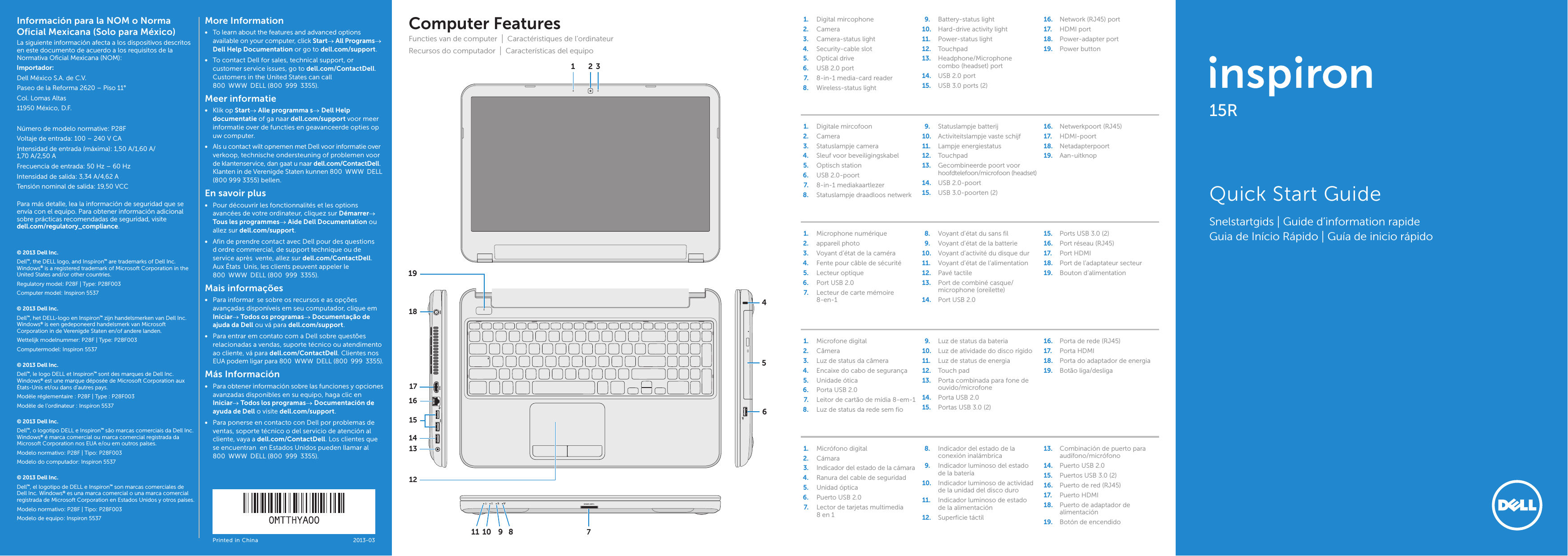Page 1 of 2 - Dell Dell-Inspiron-15R-5537-Quick-Start-Guide- Inspiron 15r 5537 Quick Start Guide- Windows 7  Dell-inspiron-15r-5537-quick-start-guide