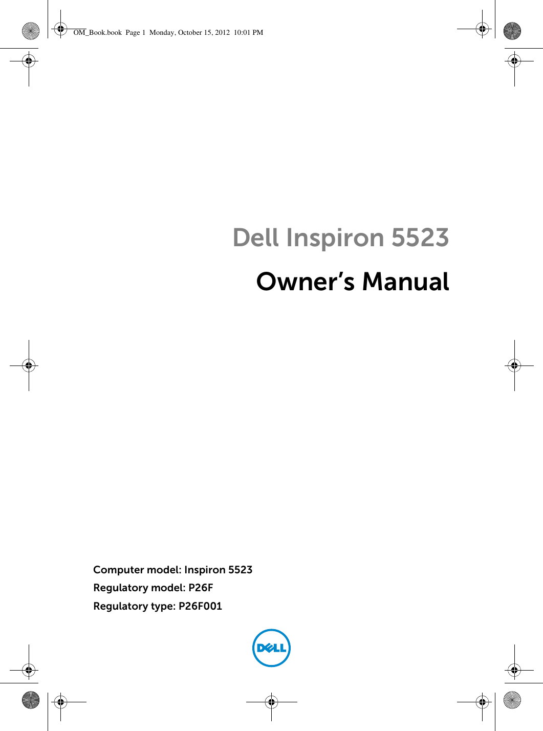 Dell Inspiron 15Z 5523 Owners Manual Owner