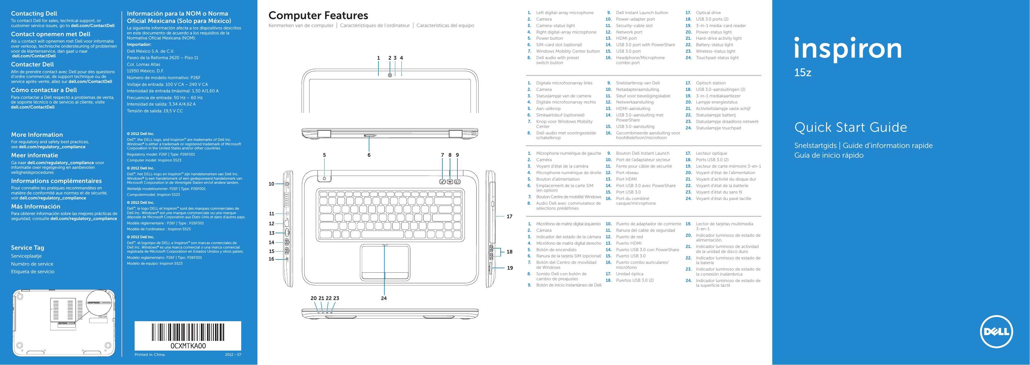 Page 1 of 2 - Dell Dell-Inspiron-15Z-5523-Quick-Start-Guide- Inspiron 15z 5523 Quick Start Guide - Windows 8  Dell-inspiron-15z-5523-quick-start-guide