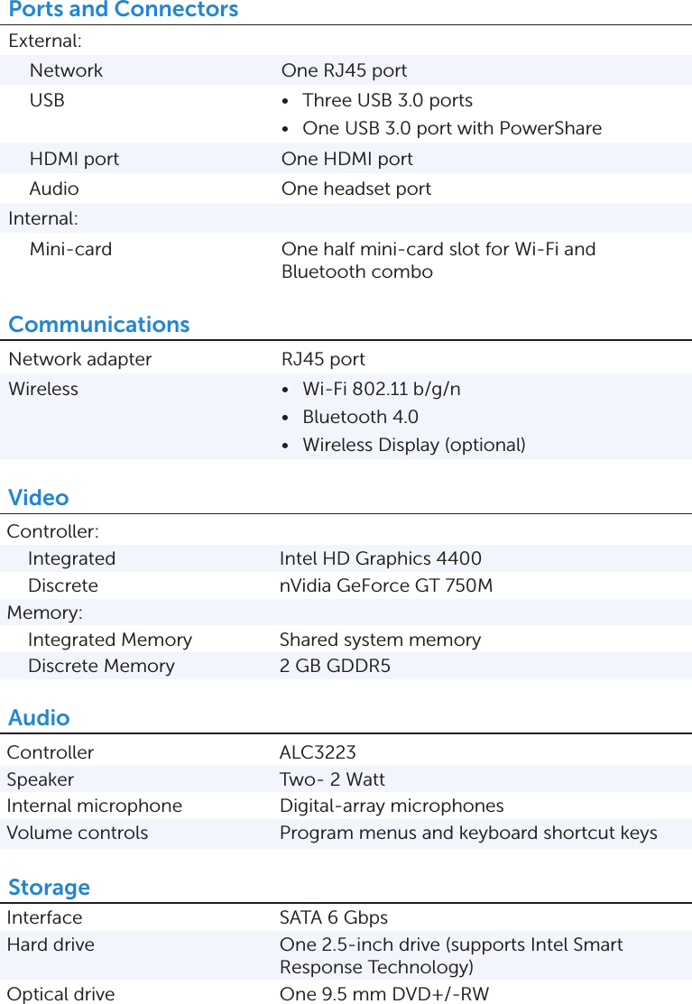 Page 3 of 6 - Dell Dell-Inspiron-17-7737-Specifications- Inspiron 17 7737 Specifications Dell-inspiron-17-7737-specifications