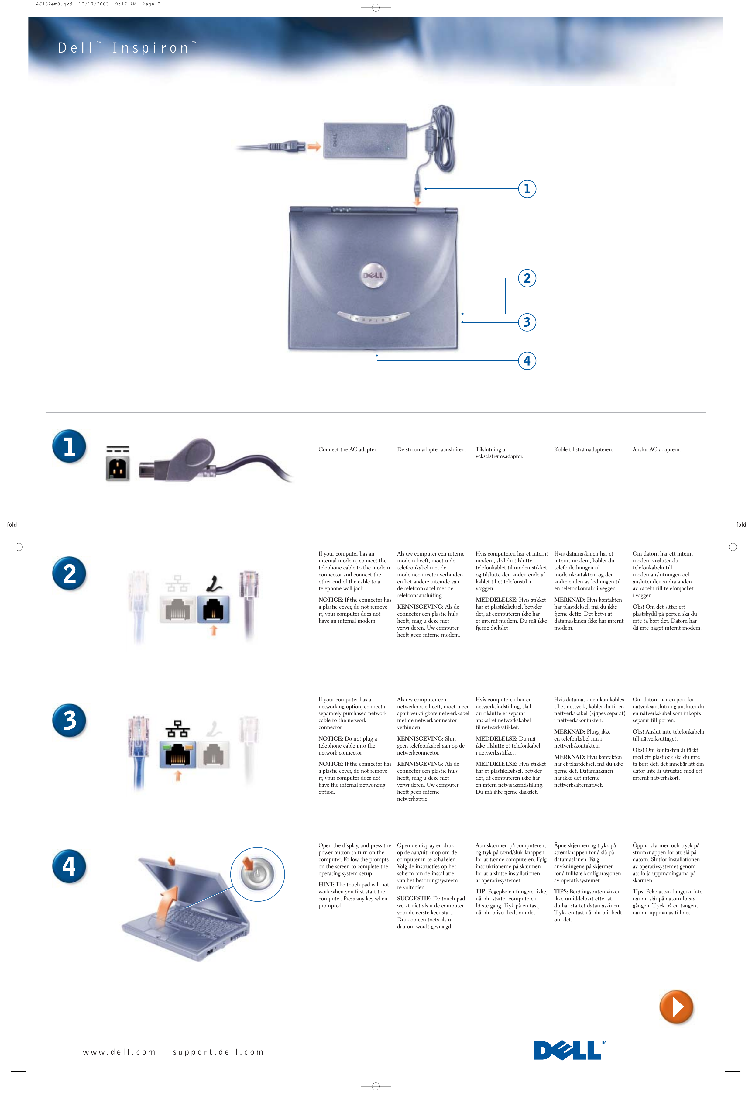 Page 2 of 2 - Dell Dell-Inspiron-2500-Setup-Diagram- Inspiron 2500 Setup Diagram  Dell-inspiron-2500-setup-diagram