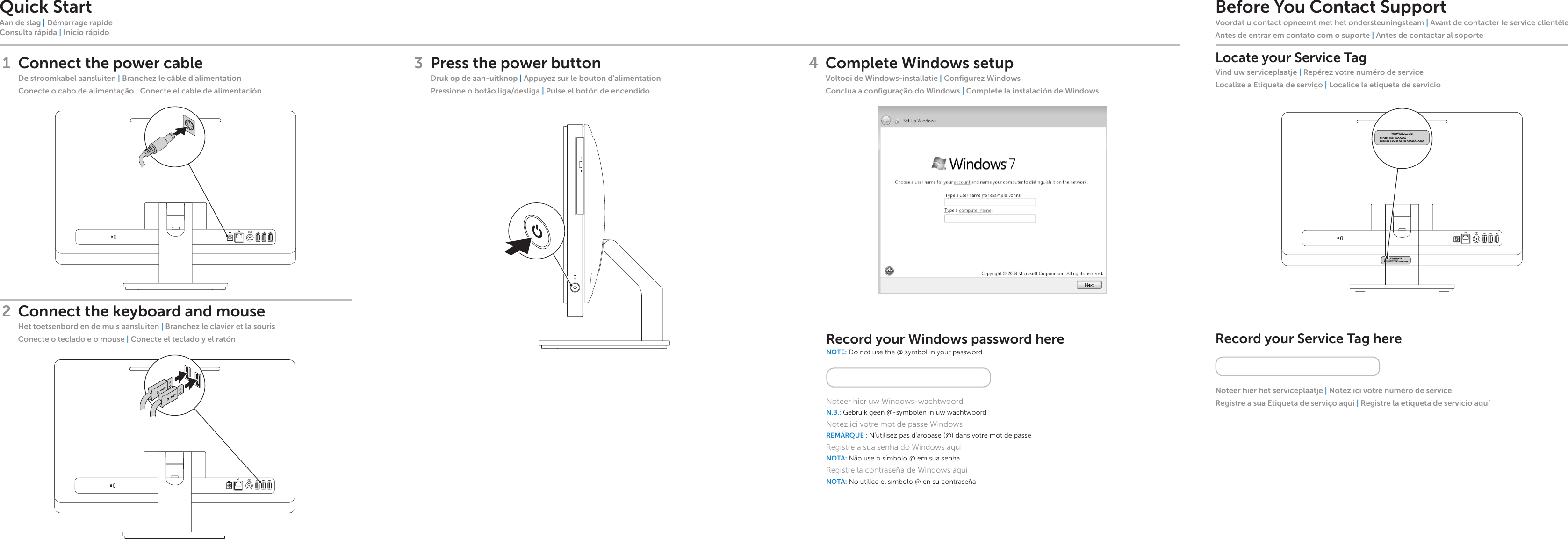 Page 2 of 2 - Dell Dell-Inspiron-One-2020-Windows-7-Quick-Start-Guide- Inspiron One 20 2020 AIO Quick Start Guide - Windows 7 Dell-inspiron-one-2020-windows-7-quick-start-guide