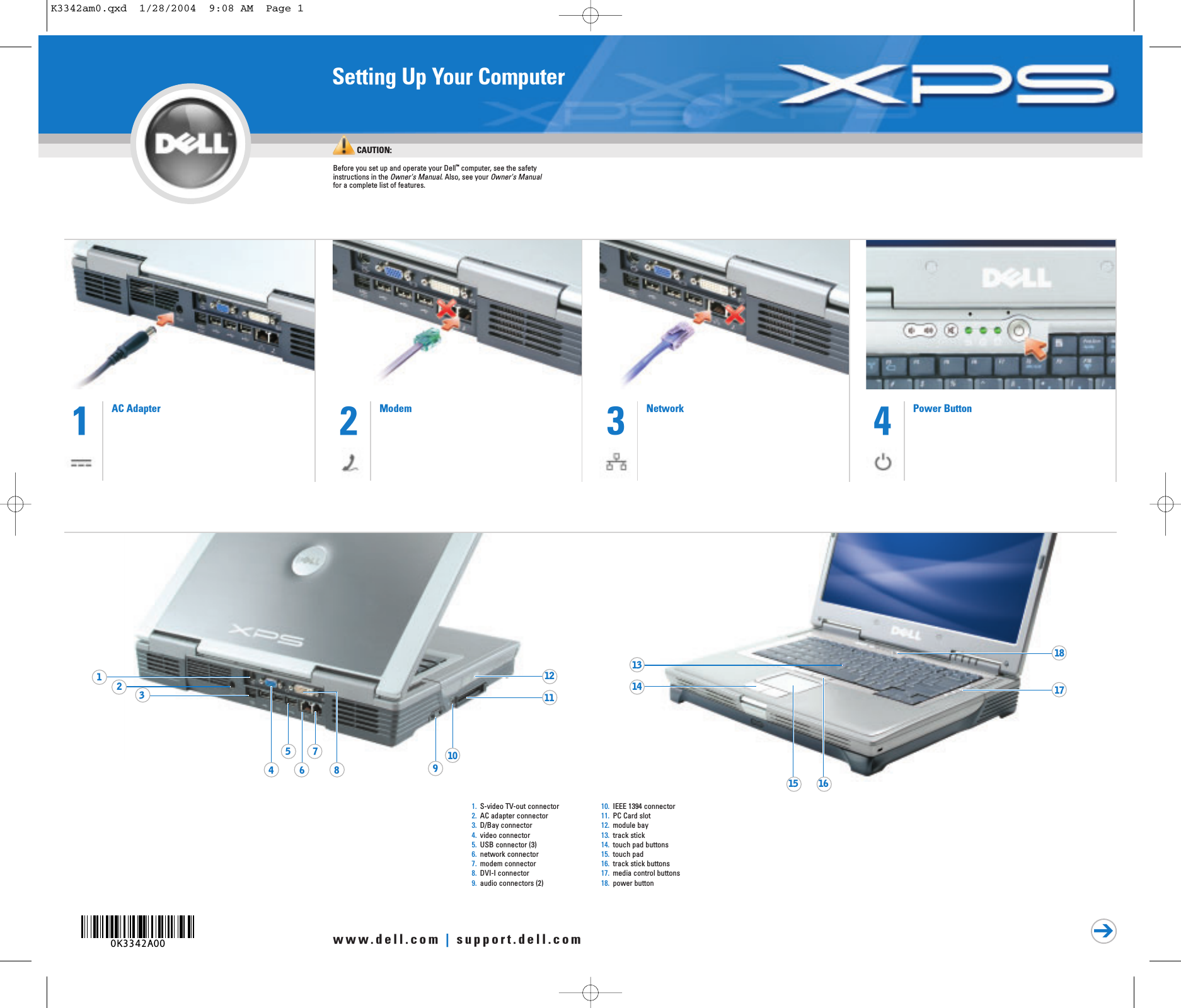 Page 1 of 2 - Dell Dell-Inspiron-Xps-Setup-Diagram- Inspiron XPS Setup Diagram  Dell-inspiron-xps-setup-diagram