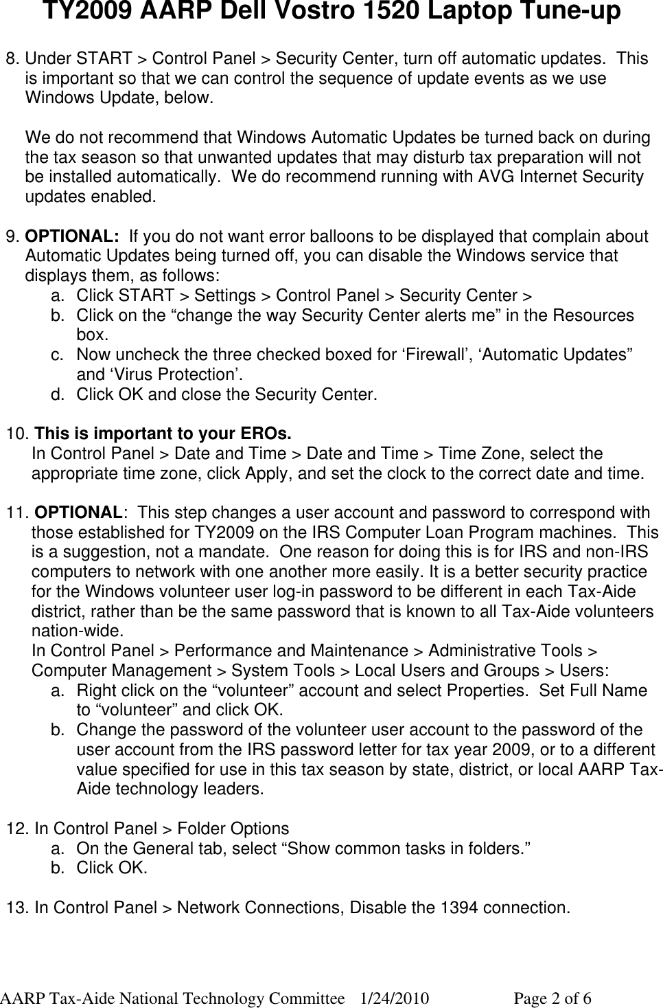 Page 2 of 6 - Dell Dell-Laptop-1520-Users-Manual TY2009delltuneup20100124