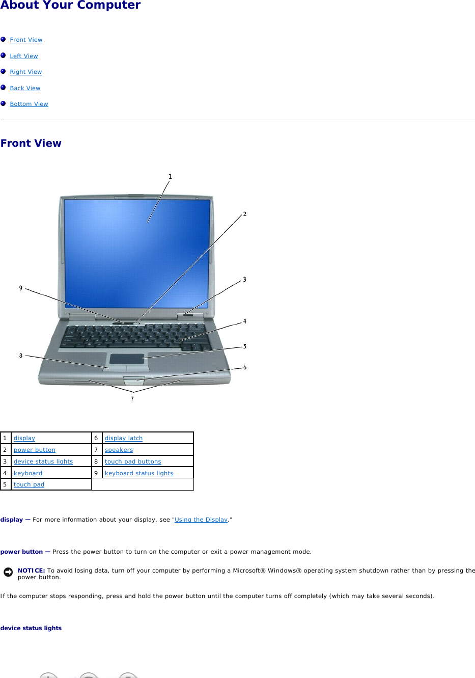 Dell Latitude D510 Owners Manual About Your Computer