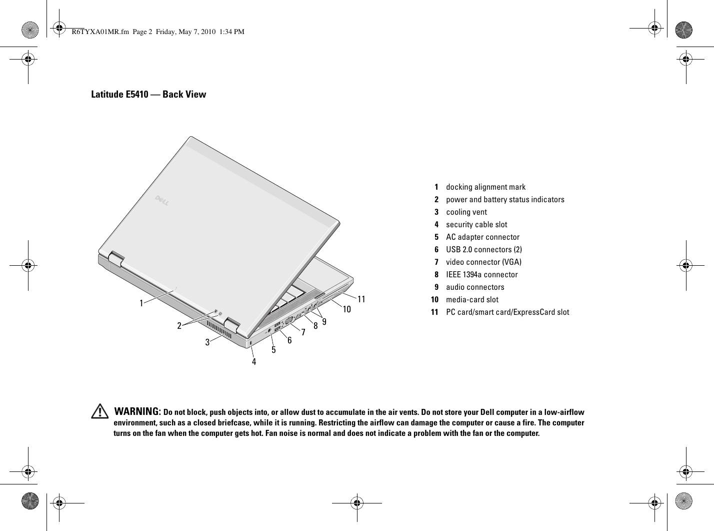 Page 2 of 8 - Dell Dell-Latitude-E5410-Users-Manual- R6TYXA01MR  Dell-latitude-e5410-users-manual