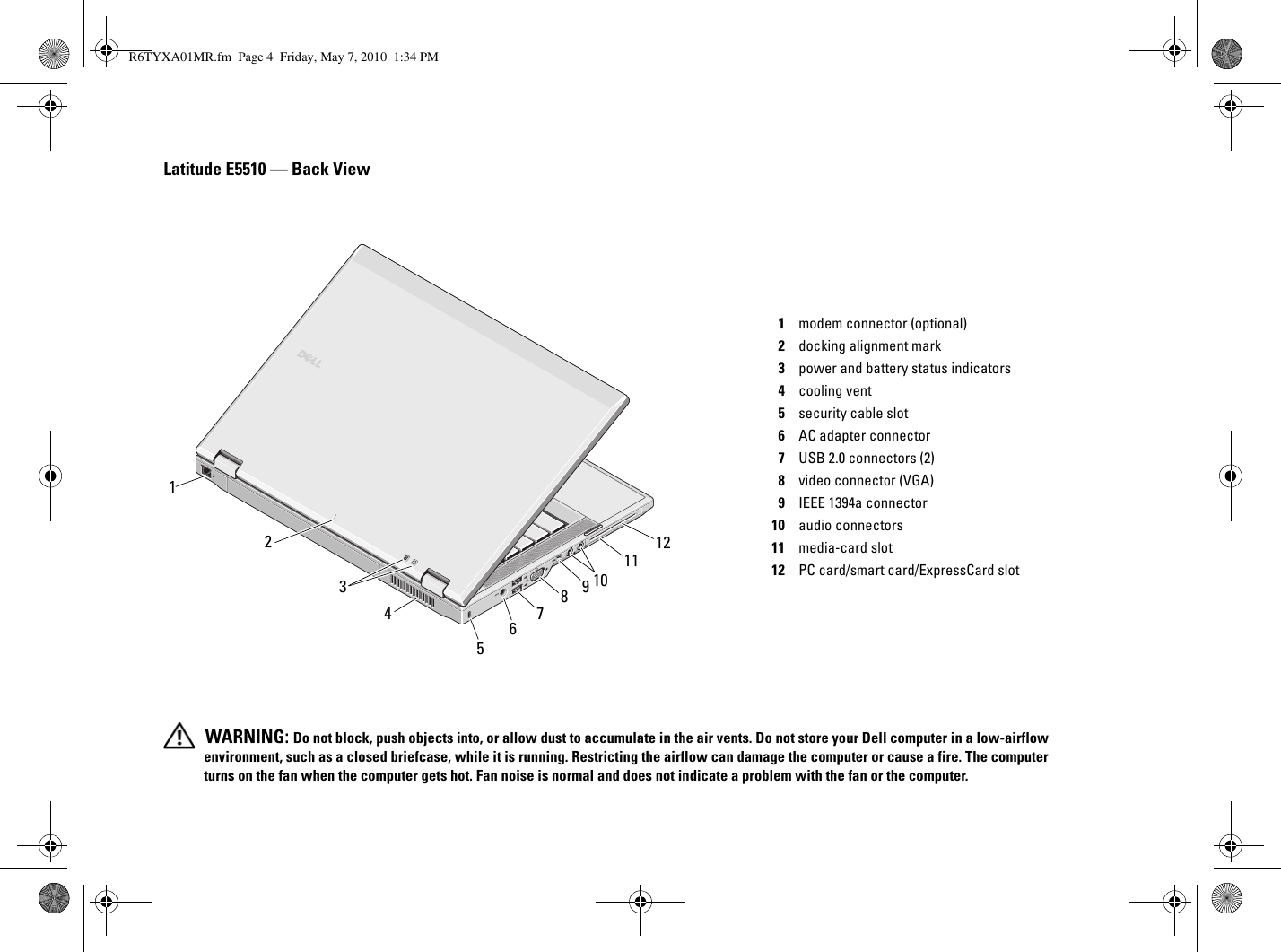 Page 4 of 8 - Dell Dell-Latitude-E5410-Users-Manual- R6TYXA01MR  Dell-latitude-e5410-users-manual