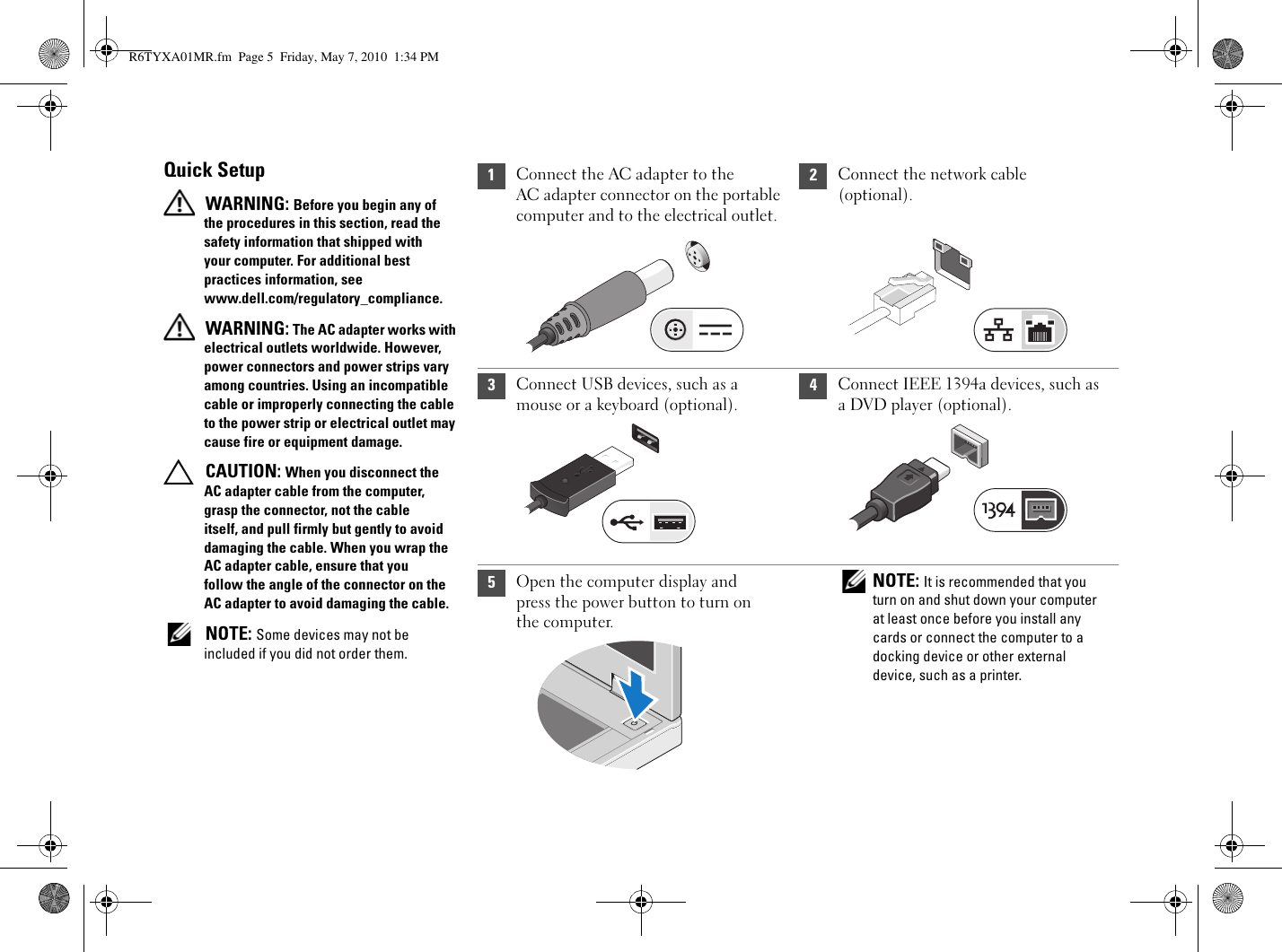 Page 5 of 8 - Dell Dell-Latitude-E5410-Users-Manual- R6TYXA01MR  Dell-latitude-e5410-users-manual