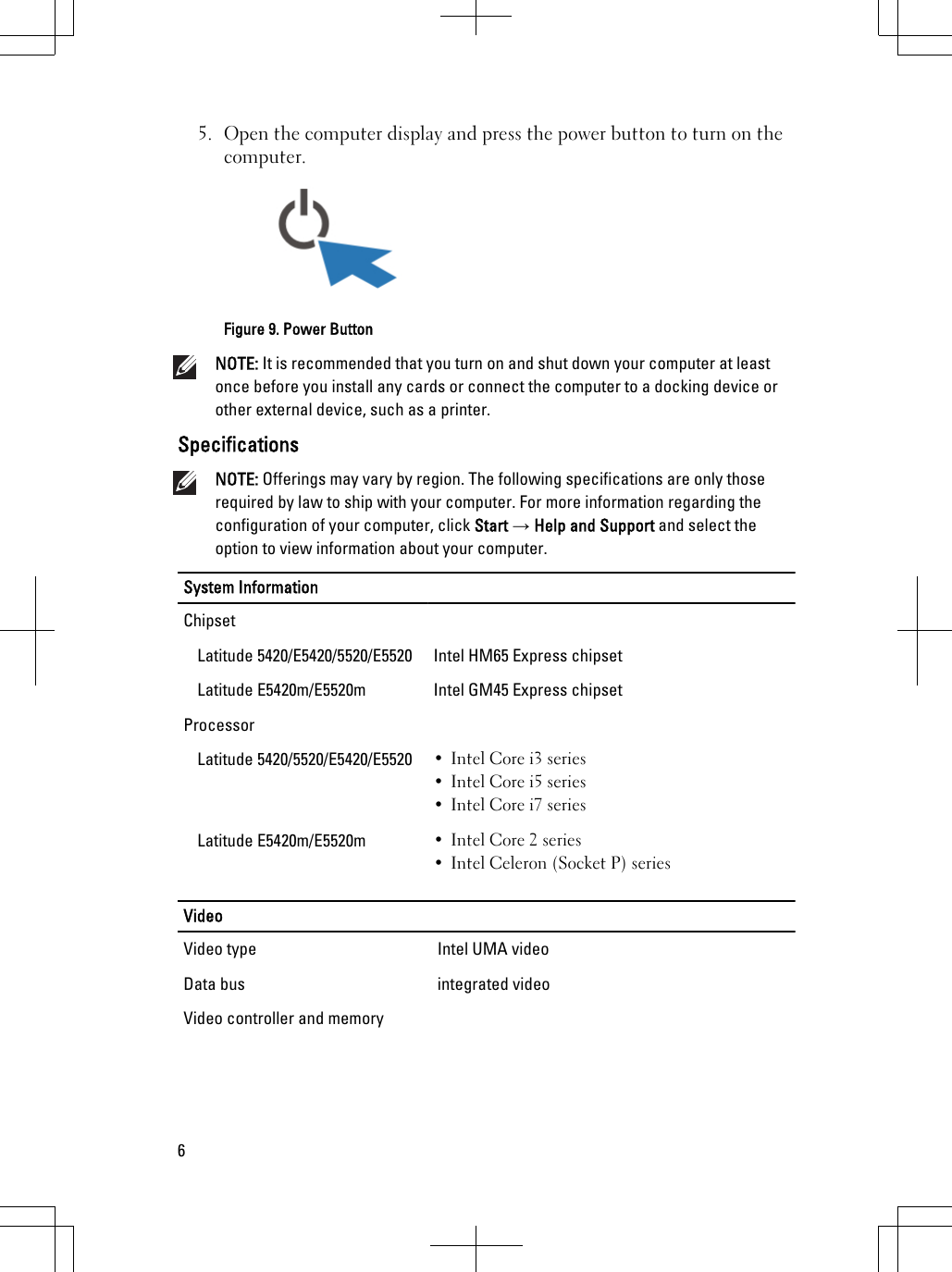 Page 6 of 10 - Dell Dell-Latitude-E5420M-Tech-Sheet- Latitude E5420M Setup And Features Information Tech Sheet  Dell-latitude-e5420m-tech-sheet