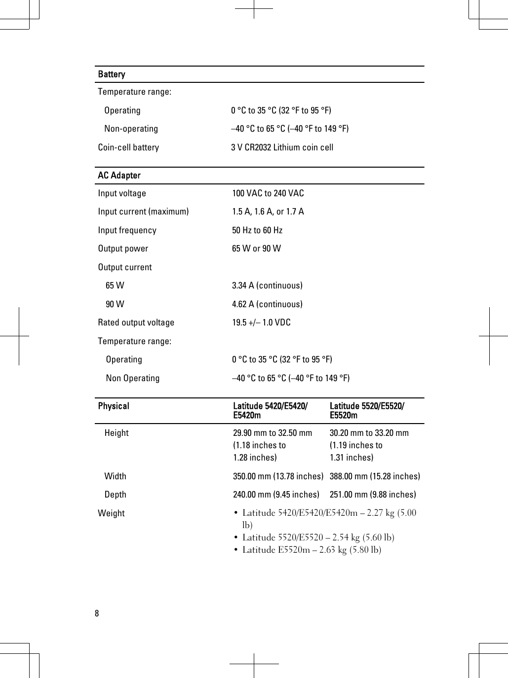 Page 8 of 10 - Dell Dell-Latitude-E5420M-Tech-Sheet- Latitude E5420M Setup And Features Information Tech Sheet  Dell-latitude-e5420m-tech-sheet
