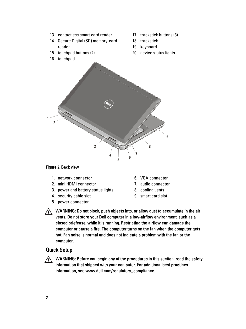 Page 2 of 7 - Dell Dell-Latitude-E6320-Early-2011-Quick-Start-Guide- Setup And Features Information  Dell-latitude-e6320-early-2011-quick-start-guide