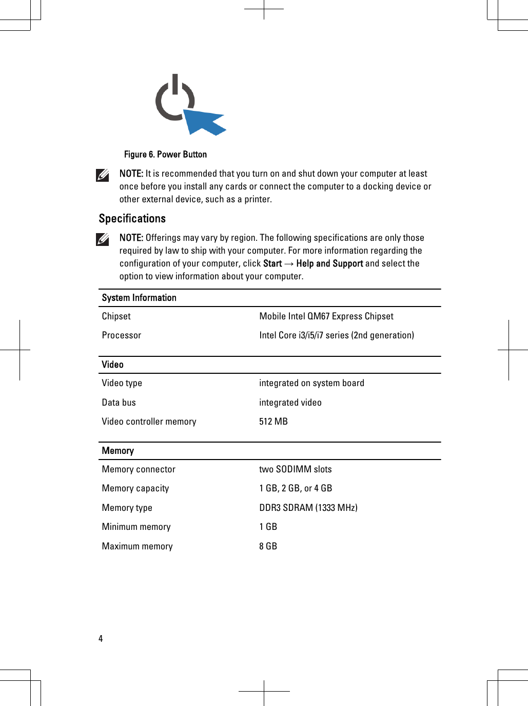 Page 4 of 7 - Dell Dell-Latitude-E6320-Early-2011-Quick-Start-Guide- Setup And Features Information  Dell-latitude-e6320-early-2011-quick-start-guide