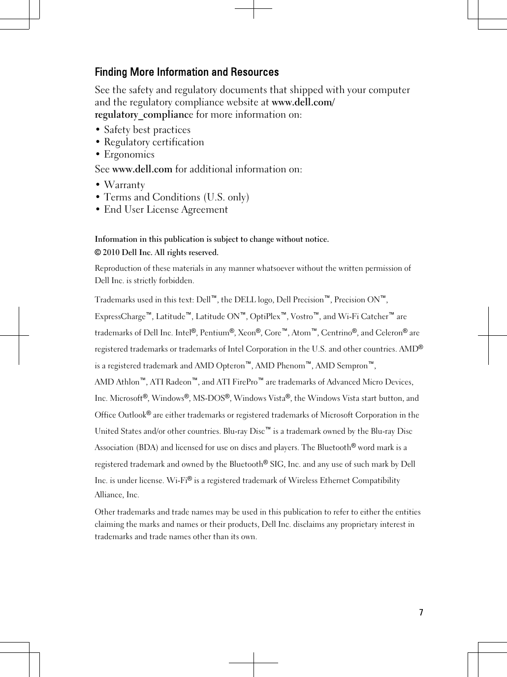 Page 7 of 7 - Dell Dell-Latitude-E6320-Early-2011-Quick-Start-Guide- Setup And Features Information  Dell-latitude-e6320-early-2011-quick-start-guide