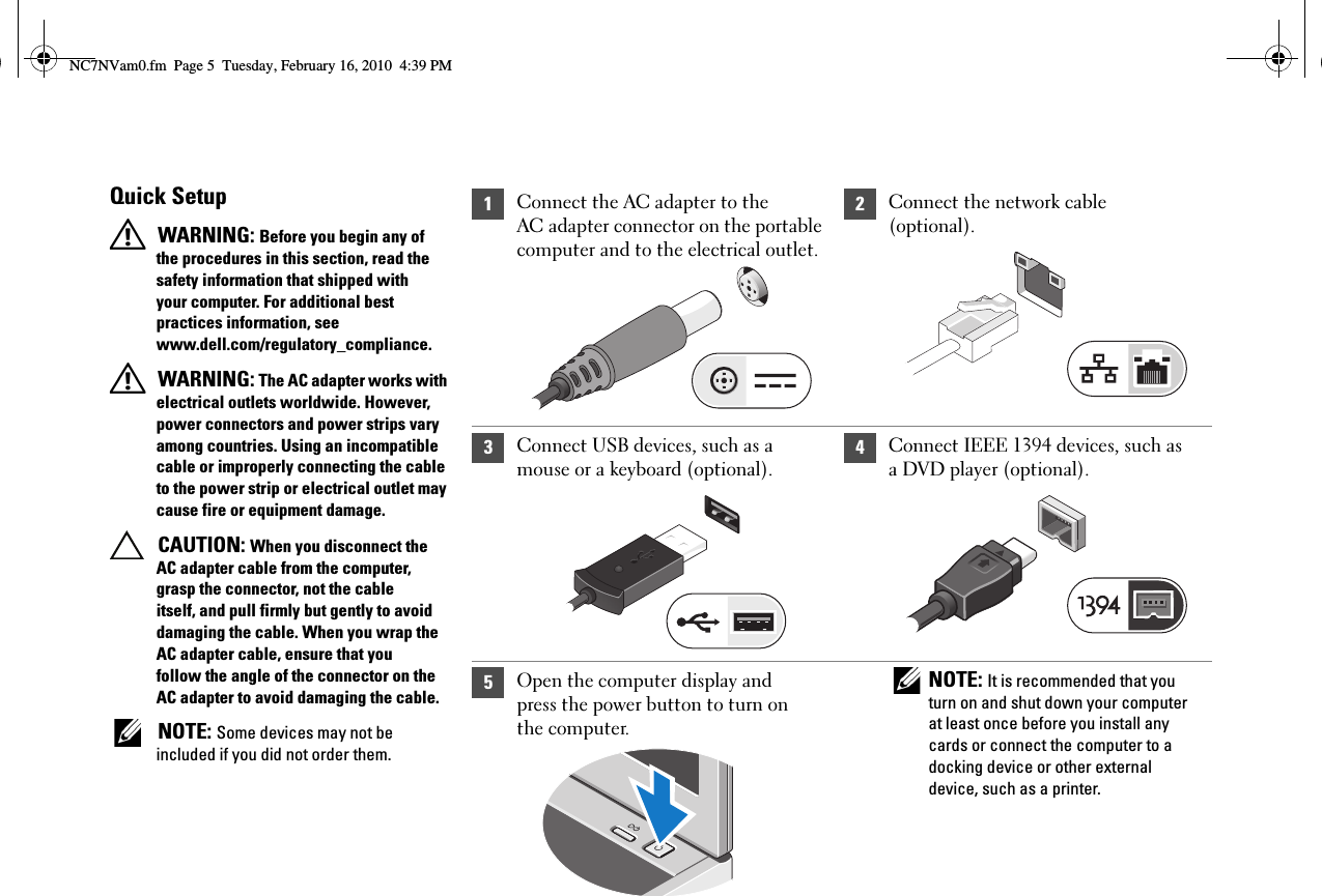 Page 5 of 8 - Dell Dell-Latitude-E6410-Setup-Guide- ManualsLib - Makes It Easy To Find Manuals Online!  Dell-latitude-e6410-setup-guide