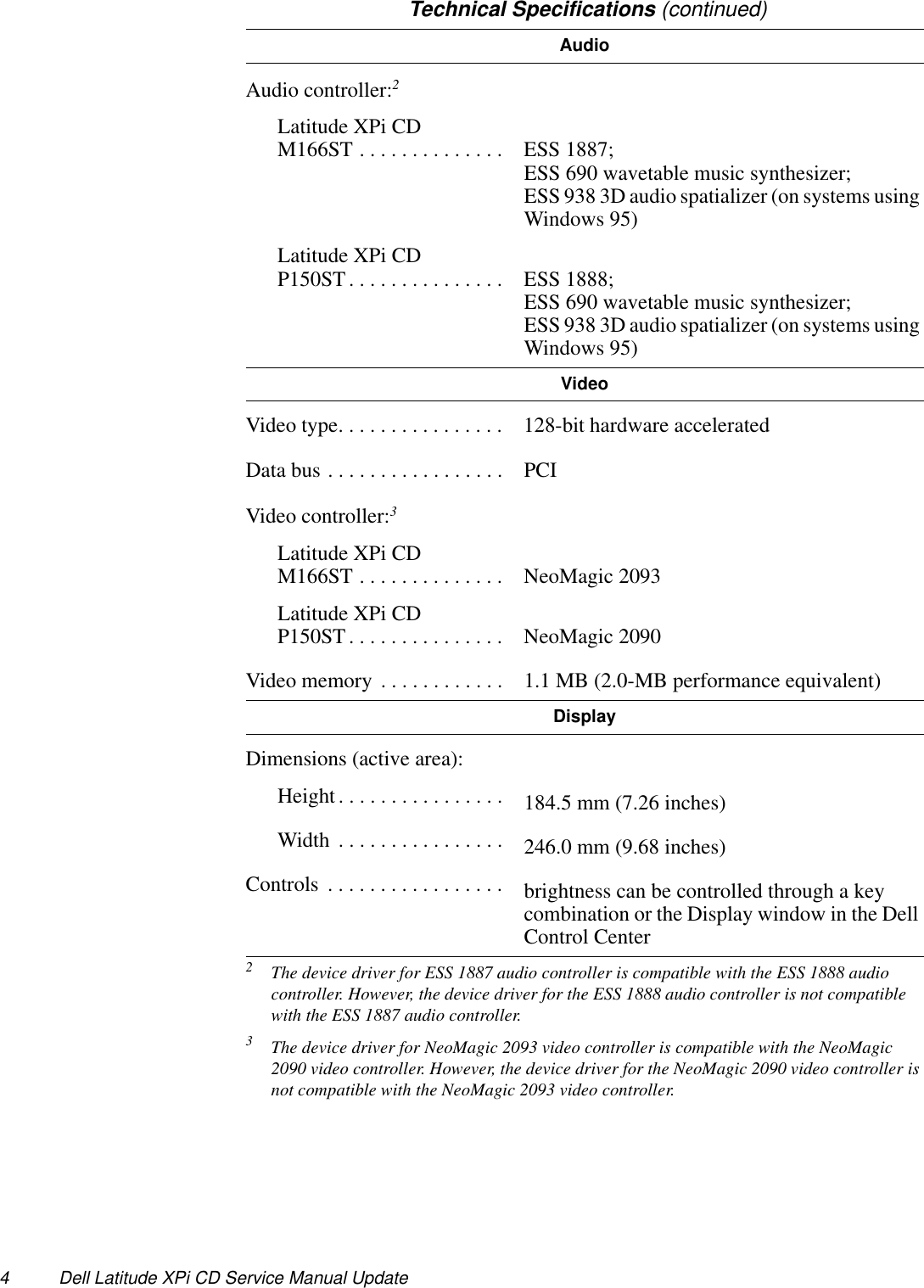 Page 4 of 12 - Dell Dell-Latitude-Xpi-Service-Manual- Service Manual Update  Dell-latitude-xpi-service-manual
