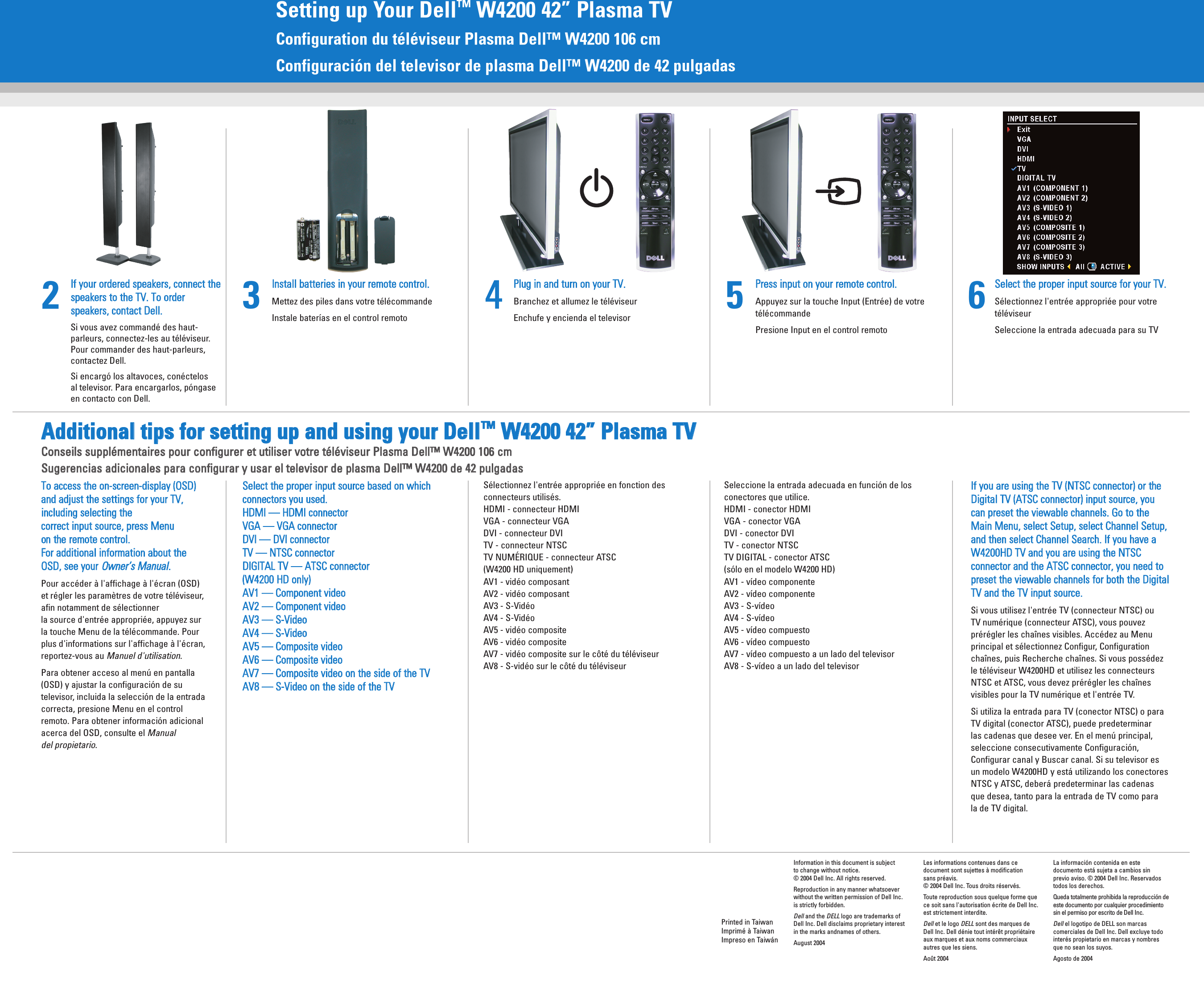 Page 2 of 2 - Dell Dell-Lcd-Tv-W4200-Setup-Diagram- LCD TV W4200 Setup Diagram  Dell-lcd-tv-w4200-setup-diagram