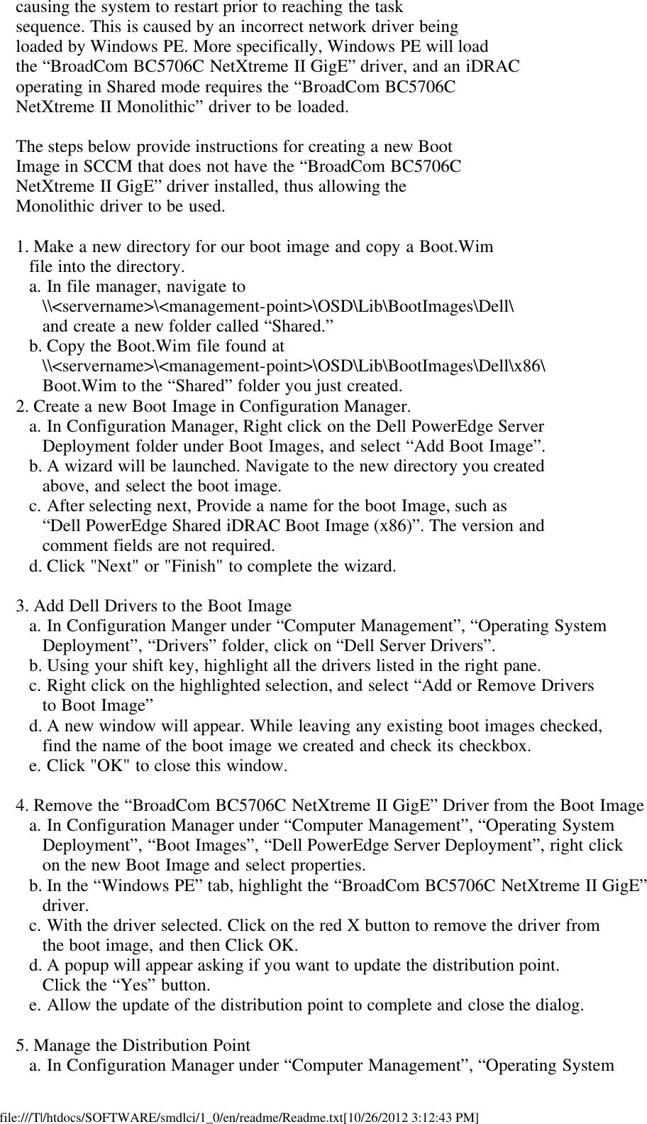 Page 4 of 5 - Dell Dell-Lifecycle-Controller-Integration-For-System-Center-Configuration-Manager-Version-1-0-Owners-Manual- Lifecycle Controller Integration For System Center Configuration Manager Version 1.0 Readme  Dell-lifecycle-controller-integration-for-system-center-configuration-manager-version-1-0-owners-manual