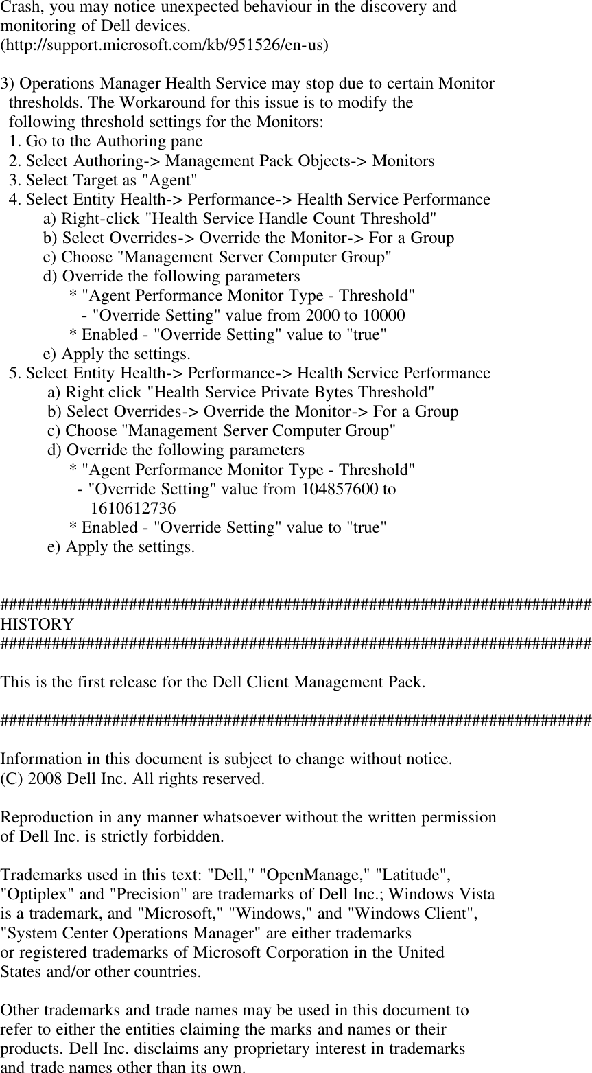 Page 4 of 5 - Dell Dell-Management-Pack-Version-3-2-For-Microsoft-System-Center-Operations-Manager-Owners-Manual- Management Pack Version 3.1 For Microsoft System Center Operations Manager Readme - Client  Dell-management-pack-version-3-2-for-microsoft-system-center-operations-manager-owners-manual