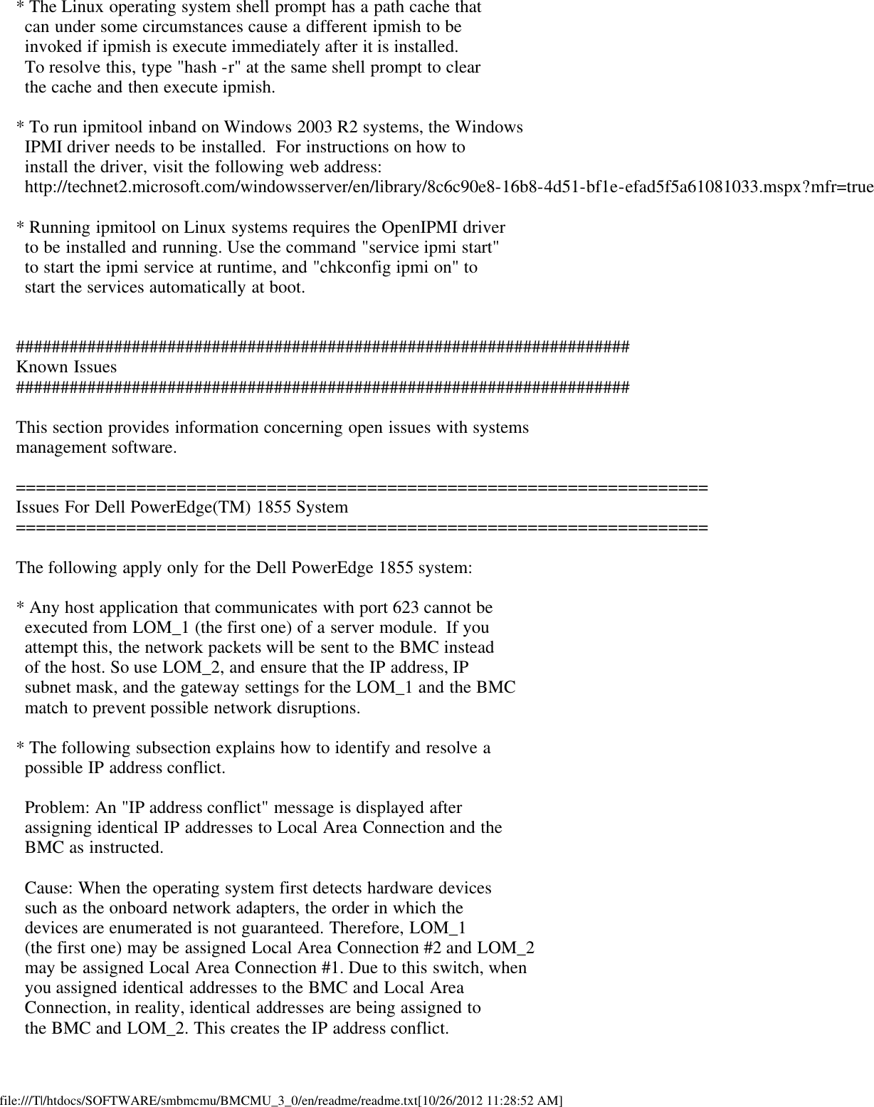 Page 4 of 6 - Dell Dell-Openmanage-Baseboard-Management-Controller-Version-3-0-Owners-Manual- OpenManage Baseboard Management Controller Version 3.0 Readme  Dell-openmanage-baseboard-management-controller-version-3-0-owners-manual