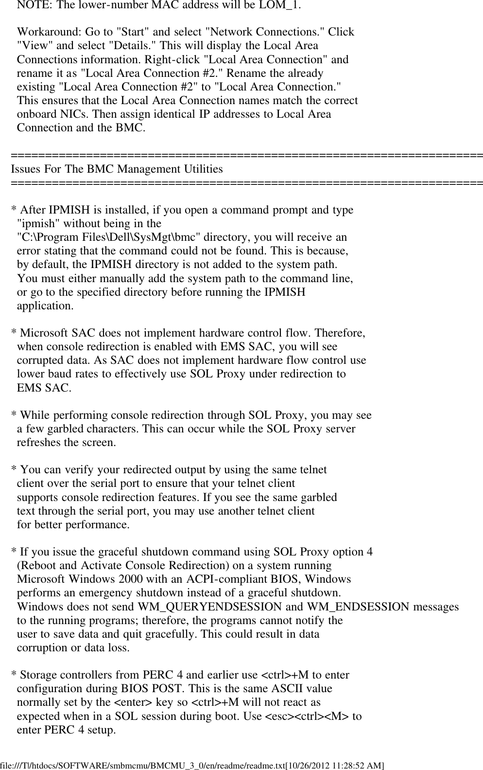 Page 5 of 6 - Dell Dell-Openmanage-Baseboard-Management-Controller-Version-3-0-Owners-Manual- OpenManage Baseboard Management Controller Version 3.0 Readme  Dell-openmanage-baseboard-management-controller-version-3-0-owners-manual