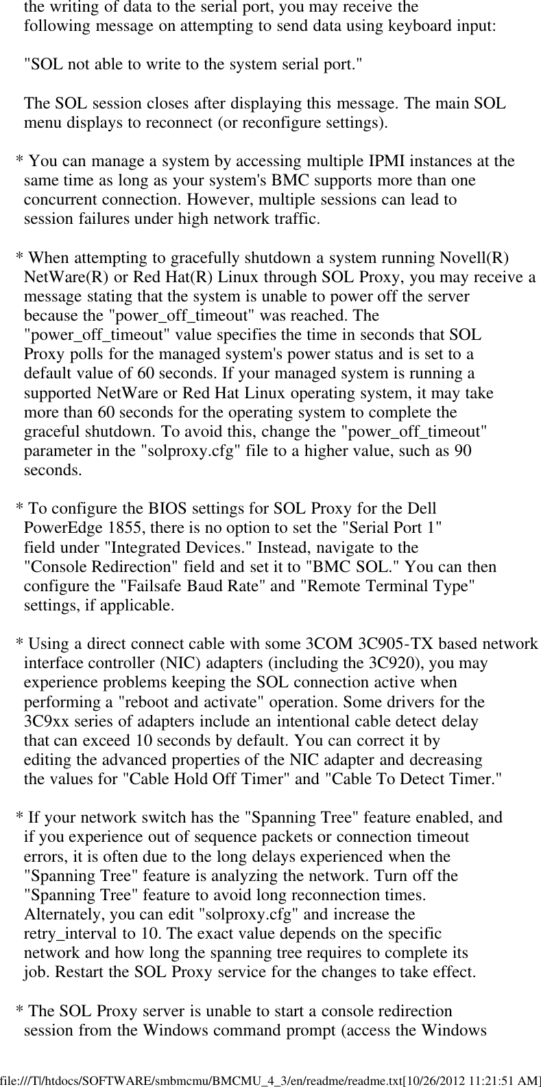 Page 3 of 6 - Dell Dell-Openmanage-Baseboard-Management-Controller-Version-4-3-Owners-Manual- OpenManage Baseboard Management Controller Version 4.3 Readme  Dell-openmanage-baseboard-management-controller-version-4-3-owners-manual