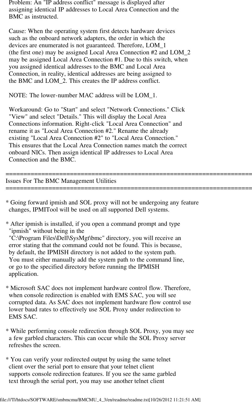 Page 5 of 6 - Dell Dell-Openmanage-Baseboard-Management-Controller-Version-4-3-Owners-Manual- OpenManage Baseboard Management Controller Version 4.3 Readme  Dell-openmanage-baseboard-management-controller-version-4-3-owners-manual