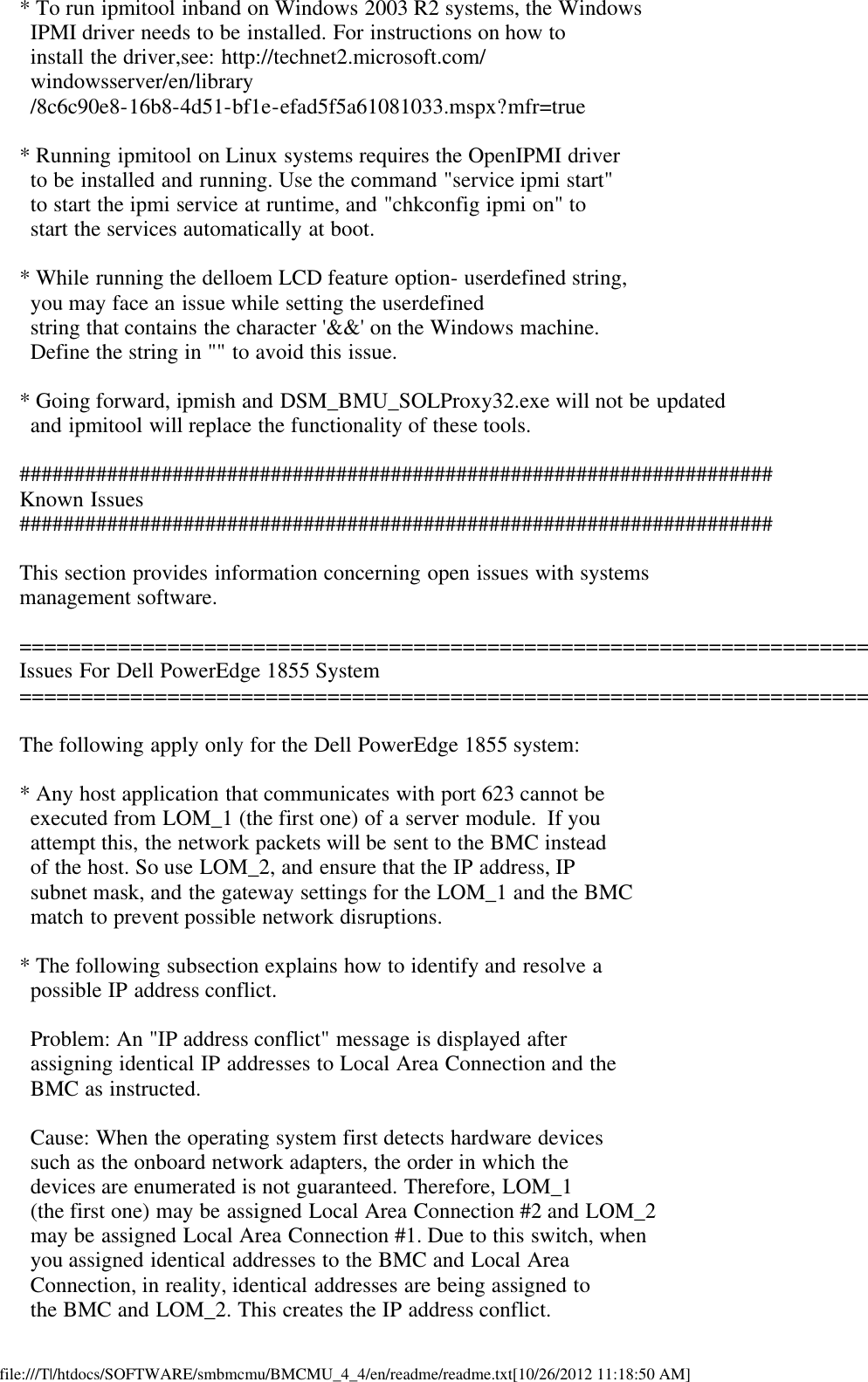 Page 4 of 6 - Dell Dell-Openmanage-Baseboard-Management-Controller-Version-4-4-Owners-Manual- OpenManage Baseboard Management Controller Version 4.4 Readme  Dell-openmanage-baseboard-management-controller-version-4-4-owners-manual