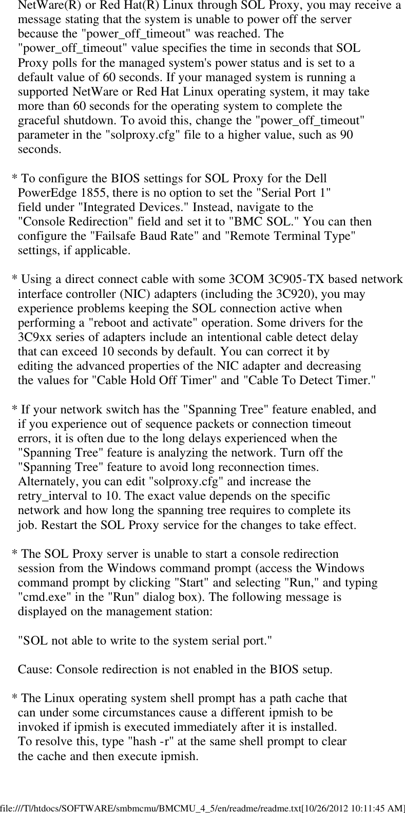 Page 3 of 6 - Dell Dell-Openmanage-Baseboard-Management-Controller-Version-4-5-Owners-Manual- OpenManage Baseboard Management Controller Version 4.5 Readme  Dell-openmanage-baseboard-management-controller-version-4-5-owners-manual