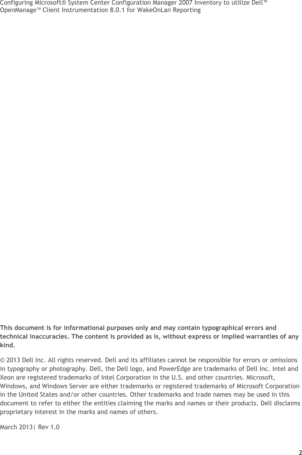 Page 2 of 6 - Dell Dell-Openmanage-Connection-For-Microsoft-Operations-Manager-Mom-Version-2-2-Troubleshooting- التقارير الرسمية3 Dell-openmanage-connection-for-microsoft-operations-manager-mom-version-2-2-troubleshooting