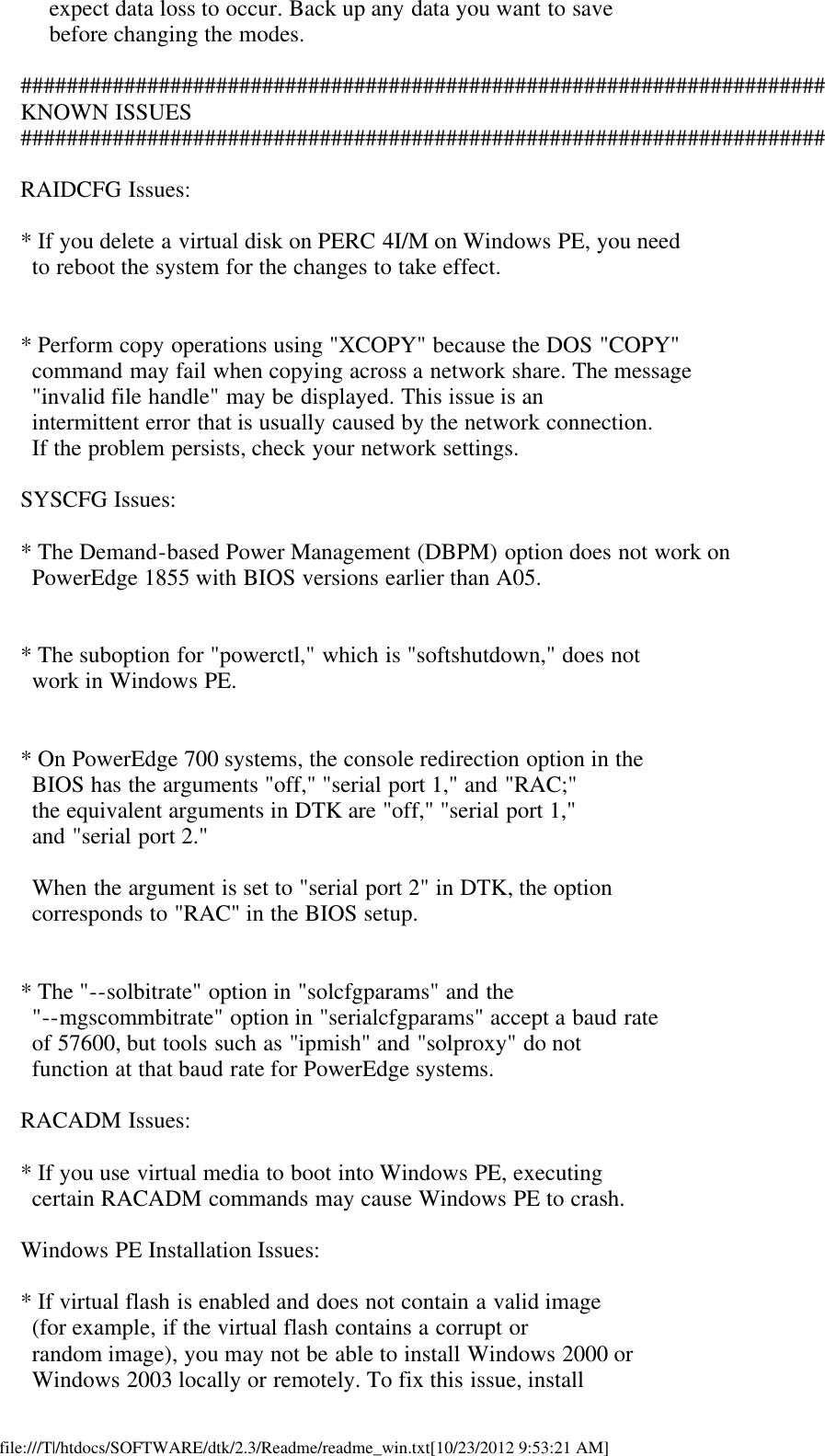 Page 6 of 7 - Dell Dell-Openmanage-Deployment-Toolkit-Version-2-3-Owners-Manual- Readme Windows PE Dell-openmanage-deployment-toolkit-version-2-3-owners-manual