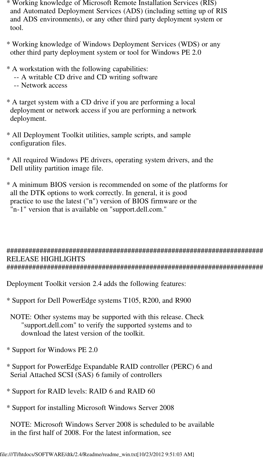 Page 3 of 8 - Dell Dell-Openmanage-Deployment-Toolkit-Version-2-4-Owners-Manual- Readme Windows PE  Dell-openmanage-deployment-toolkit-version-2-4-owners-manual