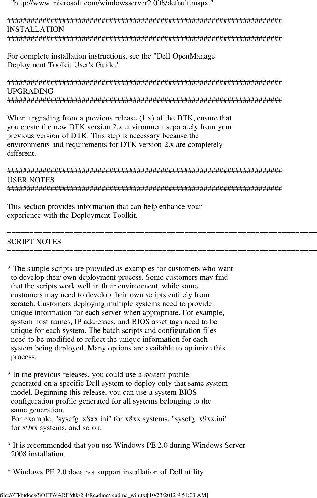 Page 4 of 8 - Dell Dell-Openmanage-Deployment-Toolkit-Version-2-4-Owners-Manual- Readme Windows PE  Dell-openmanage-deployment-toolkit-version-2-4-owners-manual