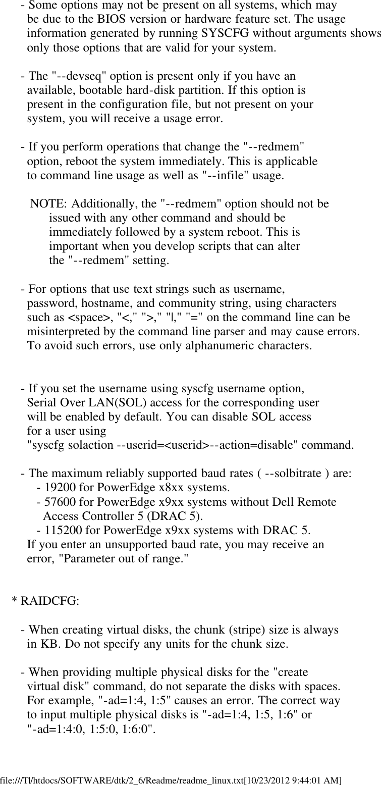 Page 5 of 8 - Dell Dell-Openmanage-Deployment-Toolkit-Version-2-6-Owners-Manual- OpenManage Deployment Toolkit Version 2.6 Readme Linux  Dell-openmanage-deployment-toolkit-version-2-6-owners-manual