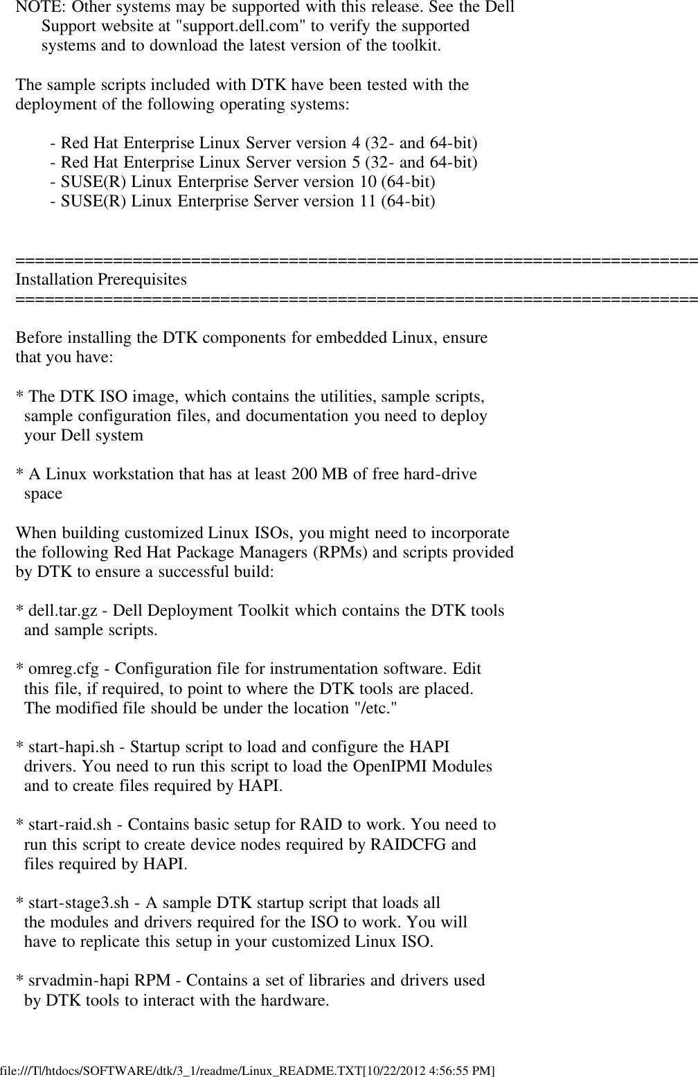 Dell Openmanage Deployment Toolkit Version 3 1 Owners Manual 3.1 Readme ...